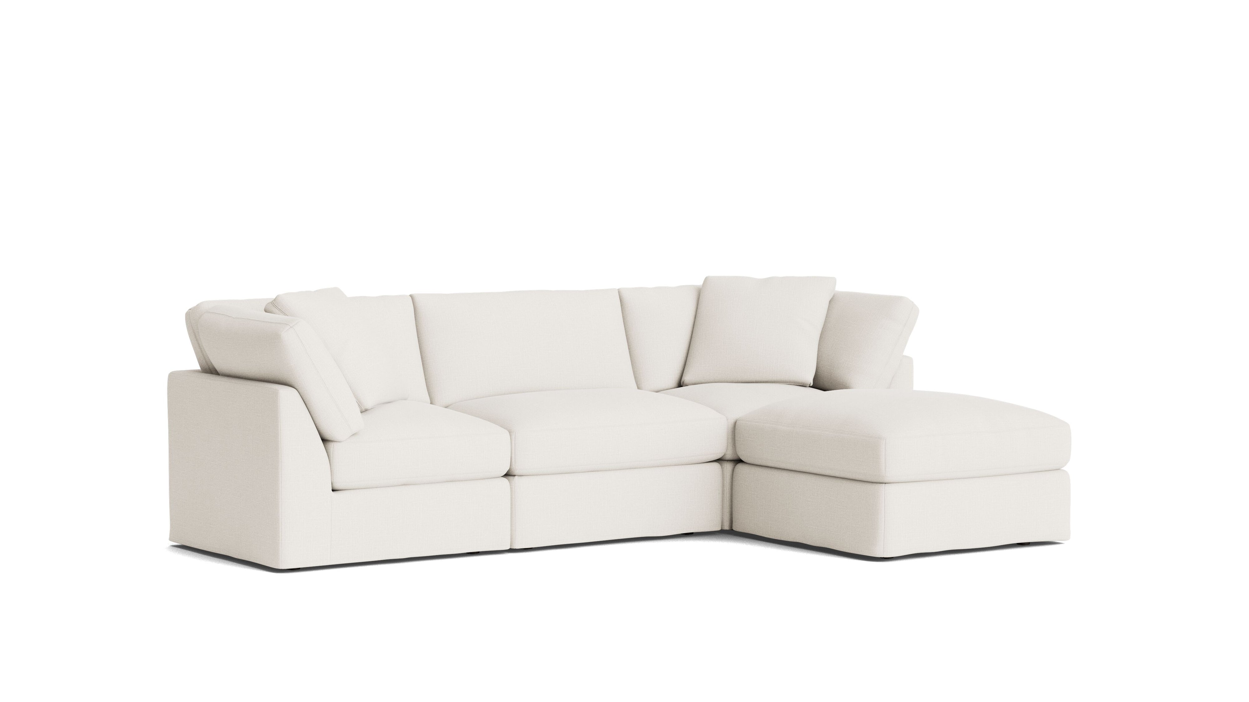 Get Together™ 4 - Piece Modular Sectional, Standard, Cream Linen - Sundays CompanySEC-YJ-037-018