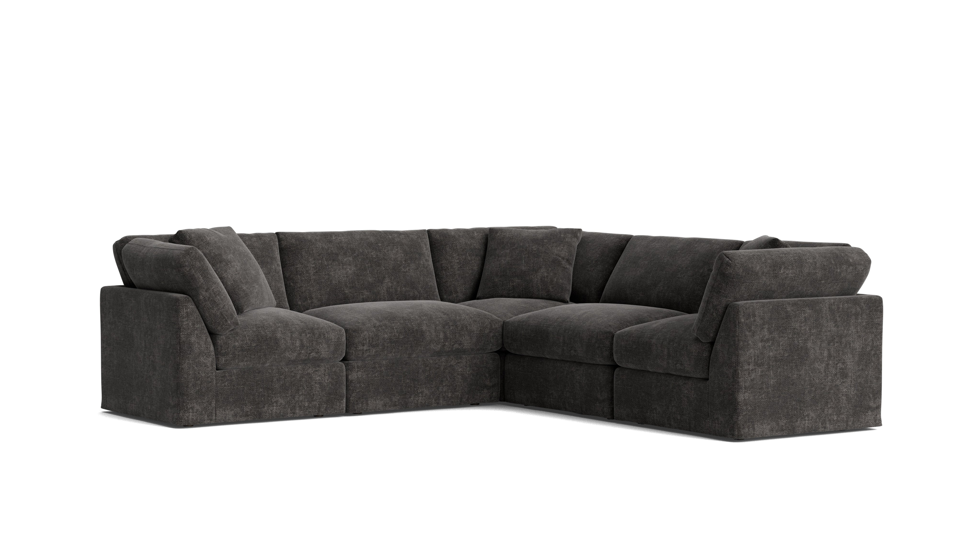 Get Together™ 5 - Piece Modular Sectional Closed, Standard, Truffle - Sundays CompanySEC-YJ-038-003