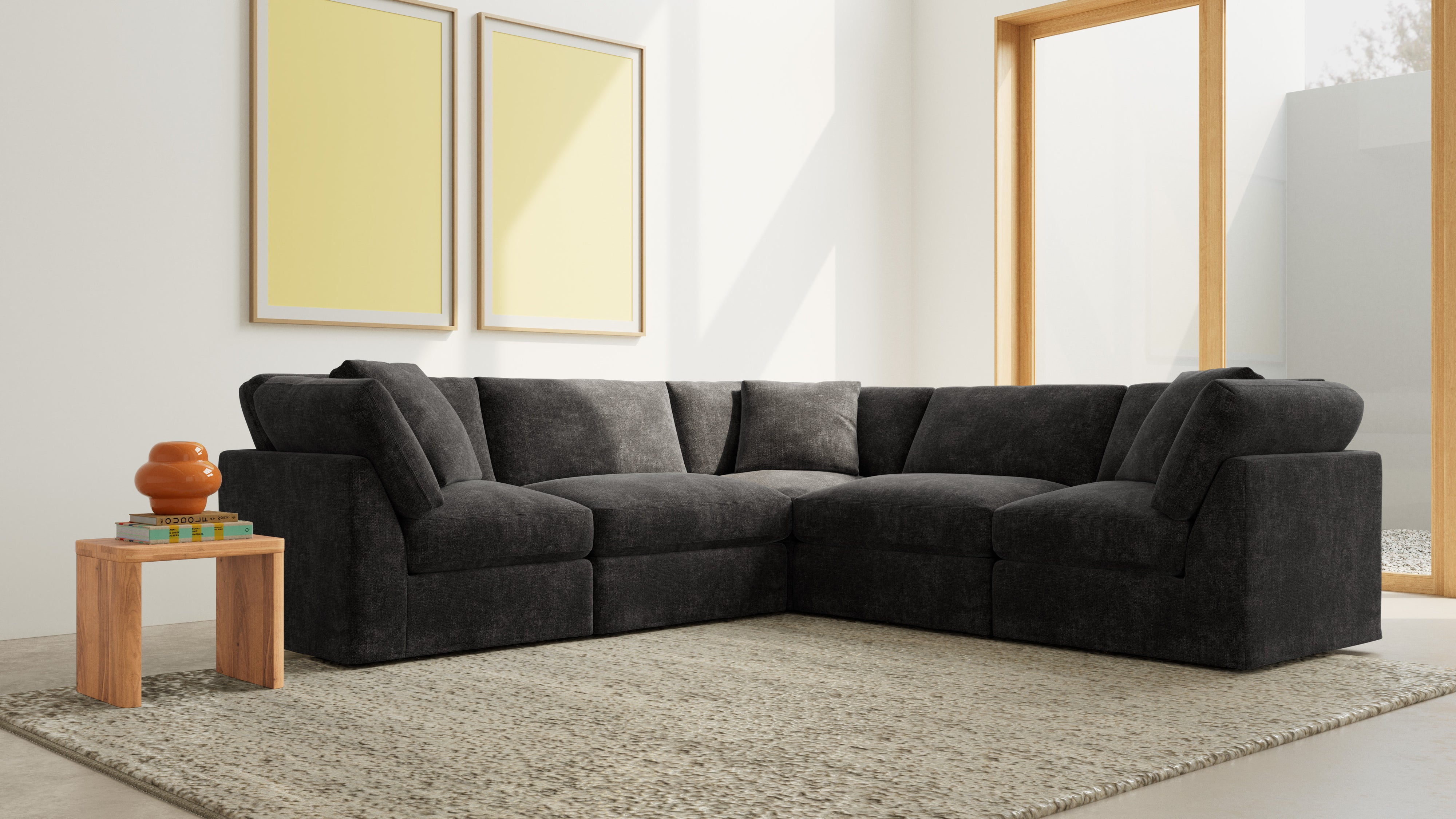 Get Together™ 5 - Piece Modular Sectional Closed, Standard, Truffle - Sundays CompanySEC-YJ-038-003