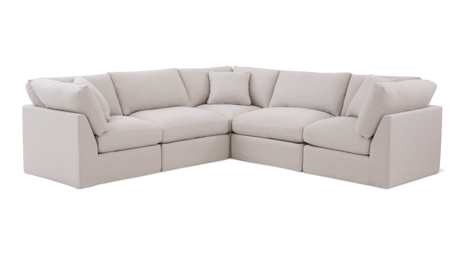 Get Together™ 5-Piece Modular Sectional Closed, Standard, Clay - Image 4