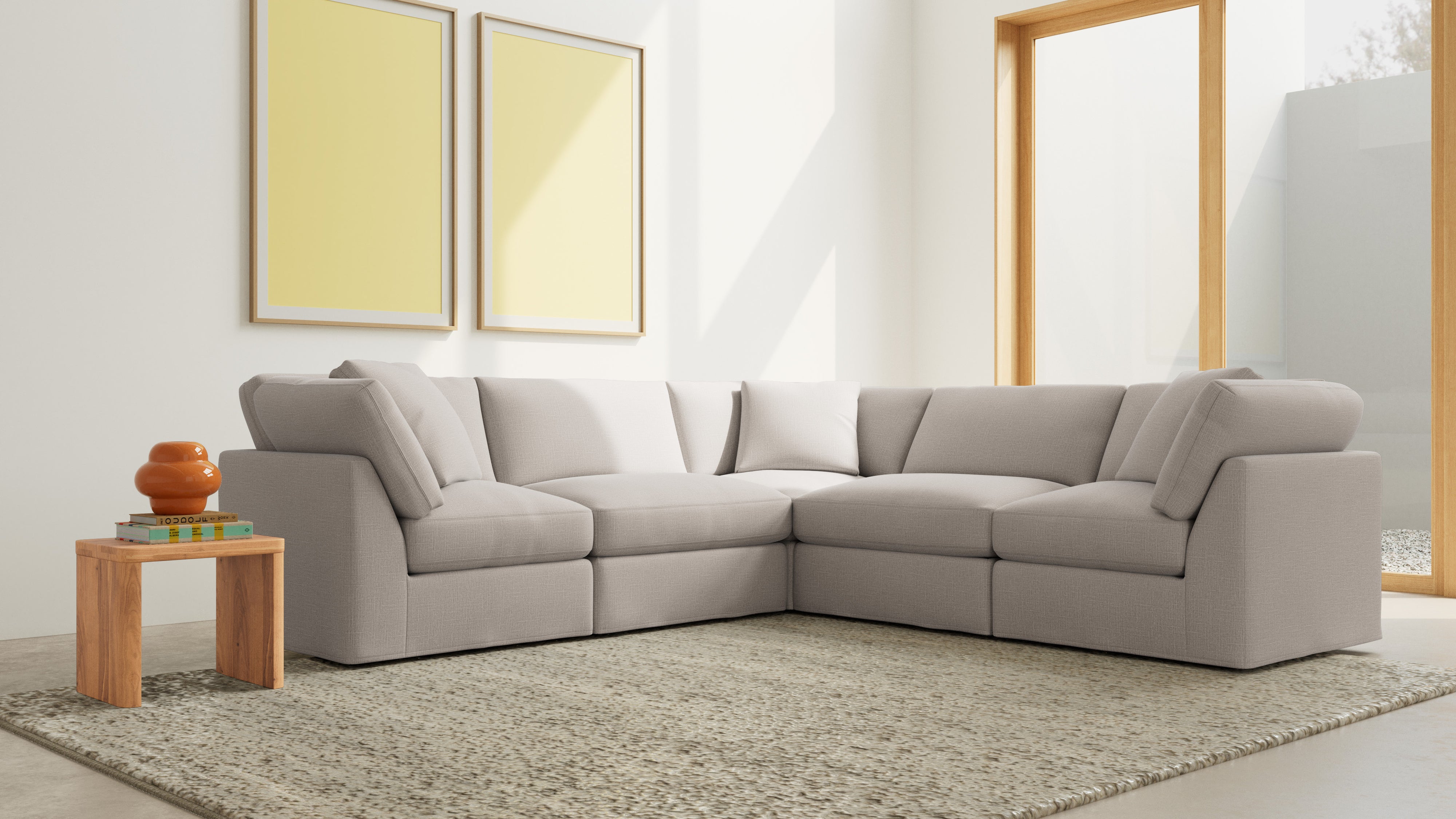 Get Together™ 5 - Piece Modular Sectional Closed, Standard, Clay - Sundays CompanySEC-YJ-038-015