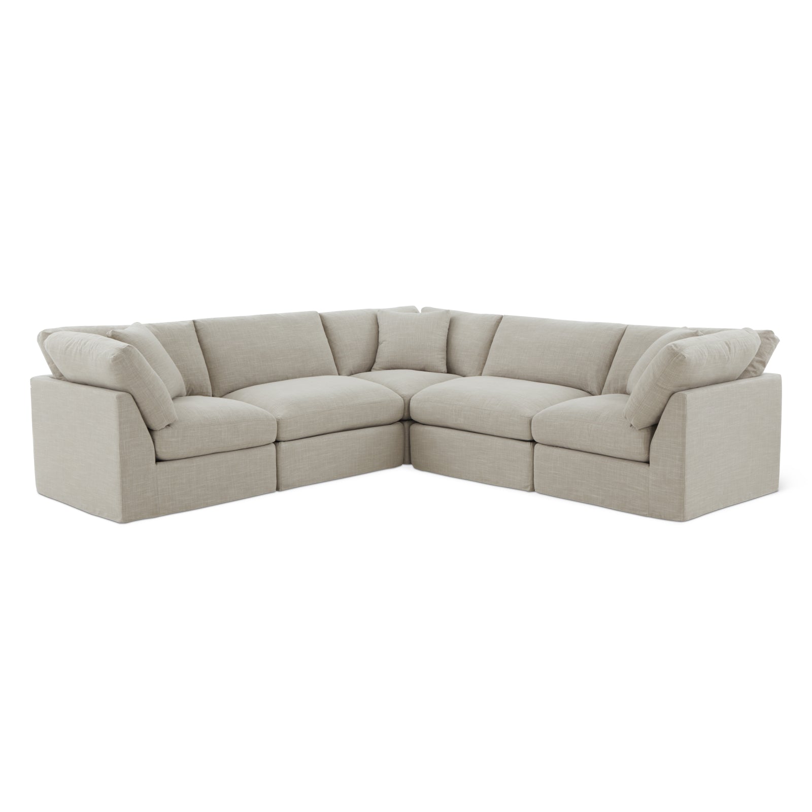 Get Together™ 5-Piece Modular Sectional Closed, Standard, Light Pebble - Image 11