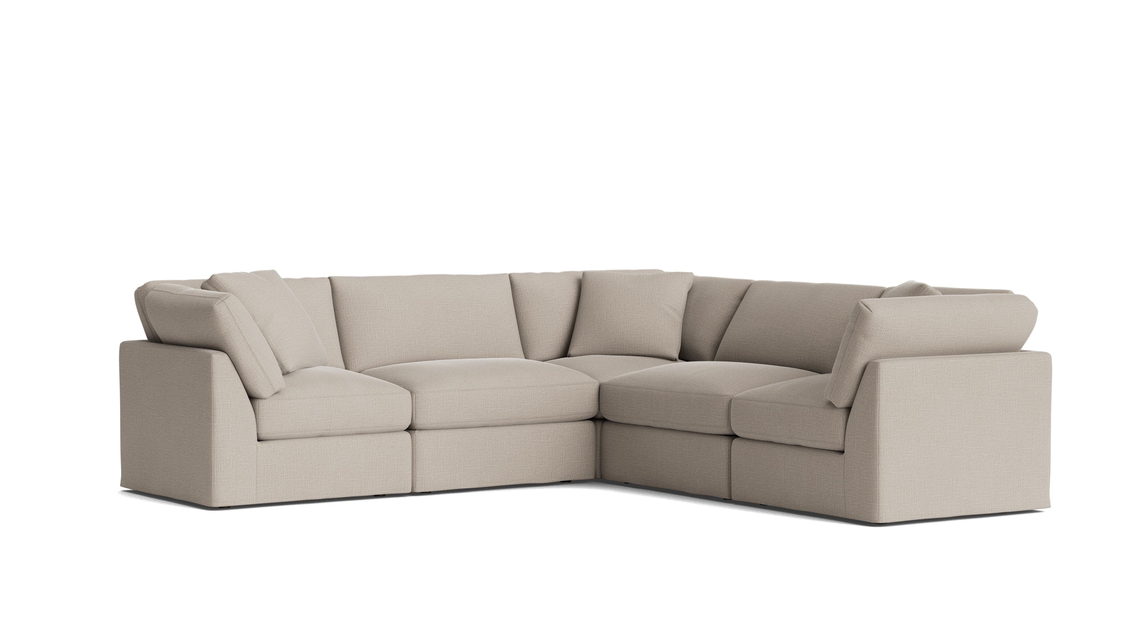Get Together™ 5-Piece Modular Sectional Closed, Standard, Light Pebble