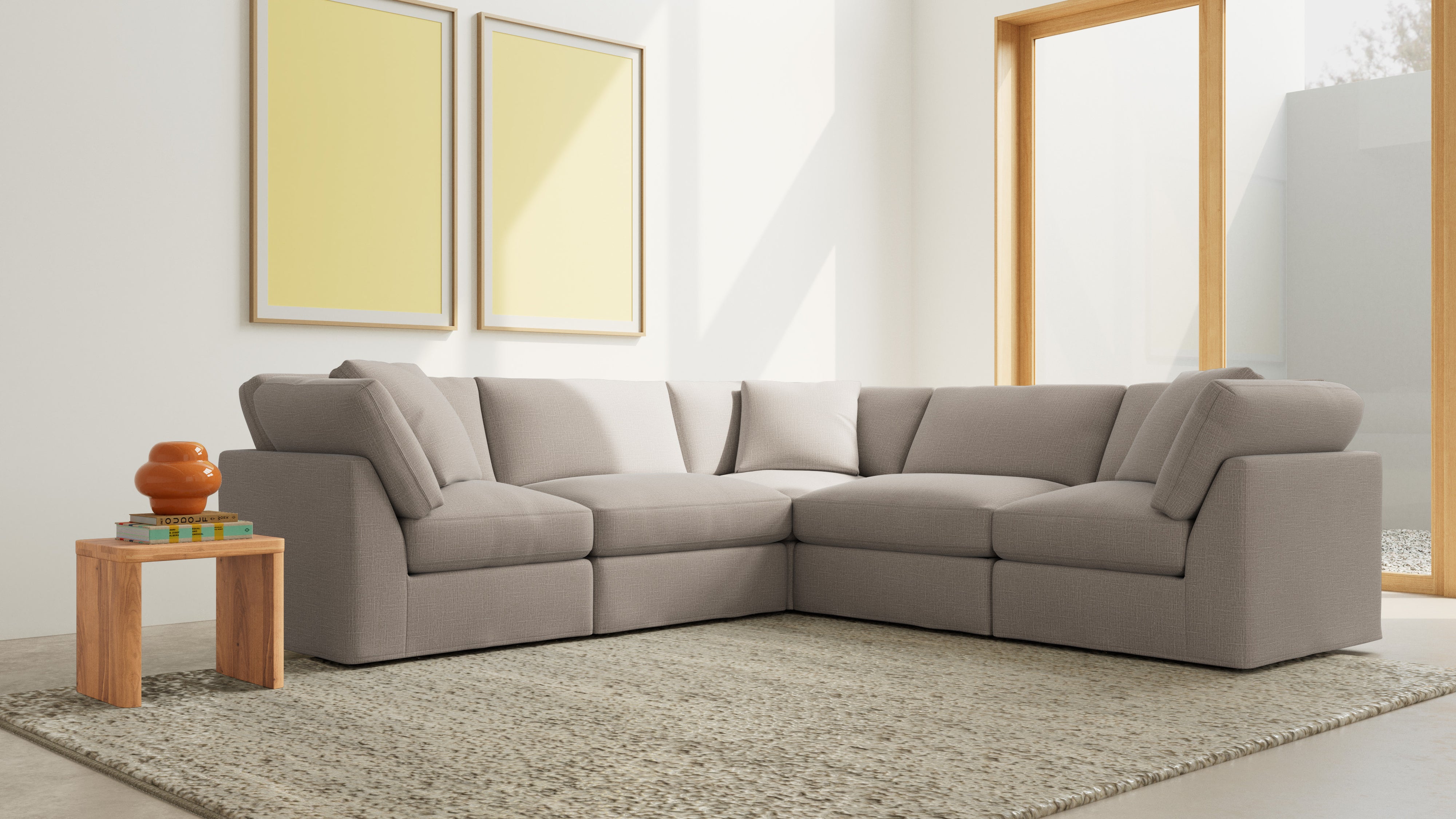 Get Together™ 5-Piece Modular Sectional Closed, Standard, Light Pebble