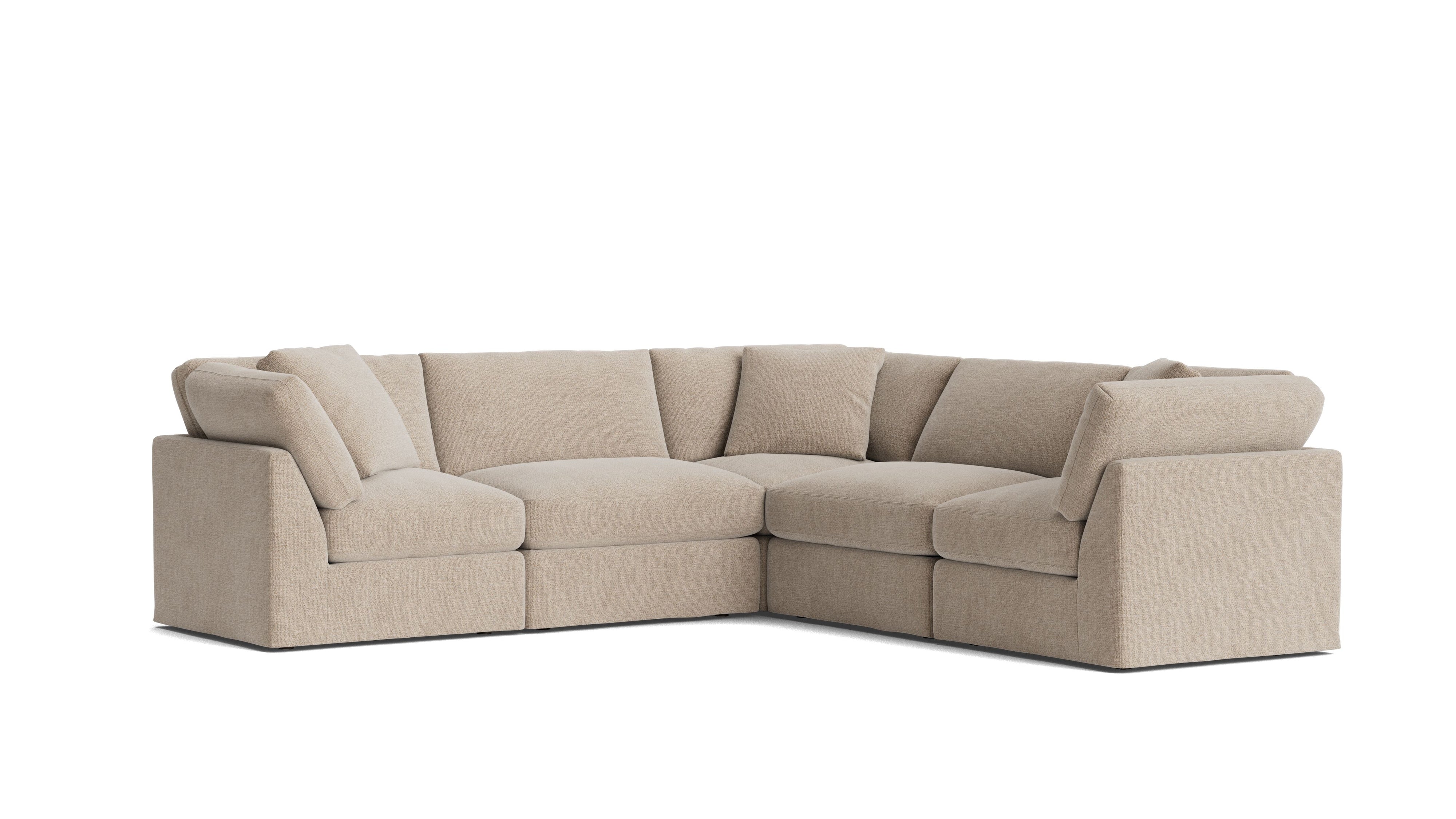 Get Together™ 5 - Piece Modular Sectional Closed, Standard, Champagne - Sundays CompanySEC-YJ-038-041