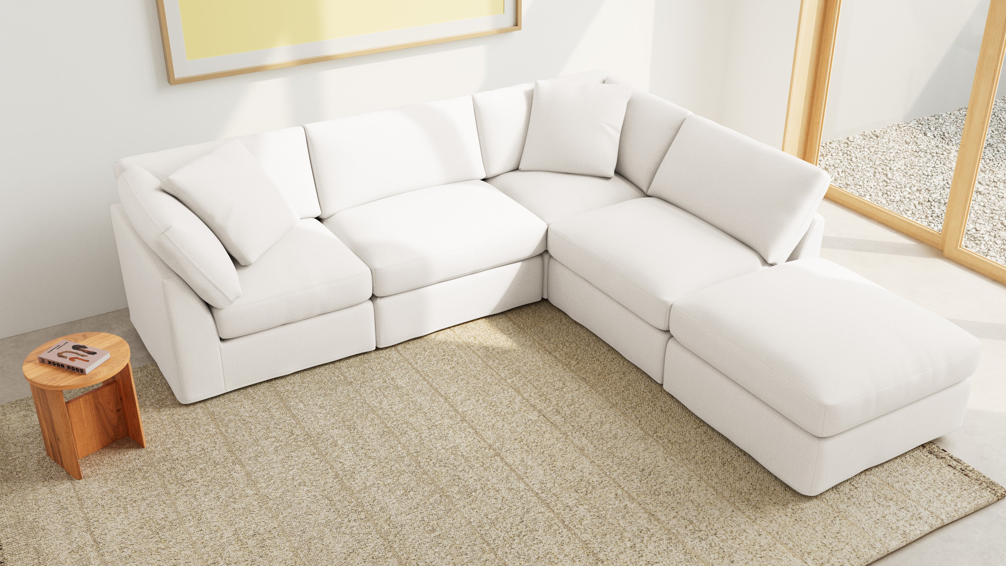 Get Together™ 5-Piece Modular Sectional, Standard, Cream Linen