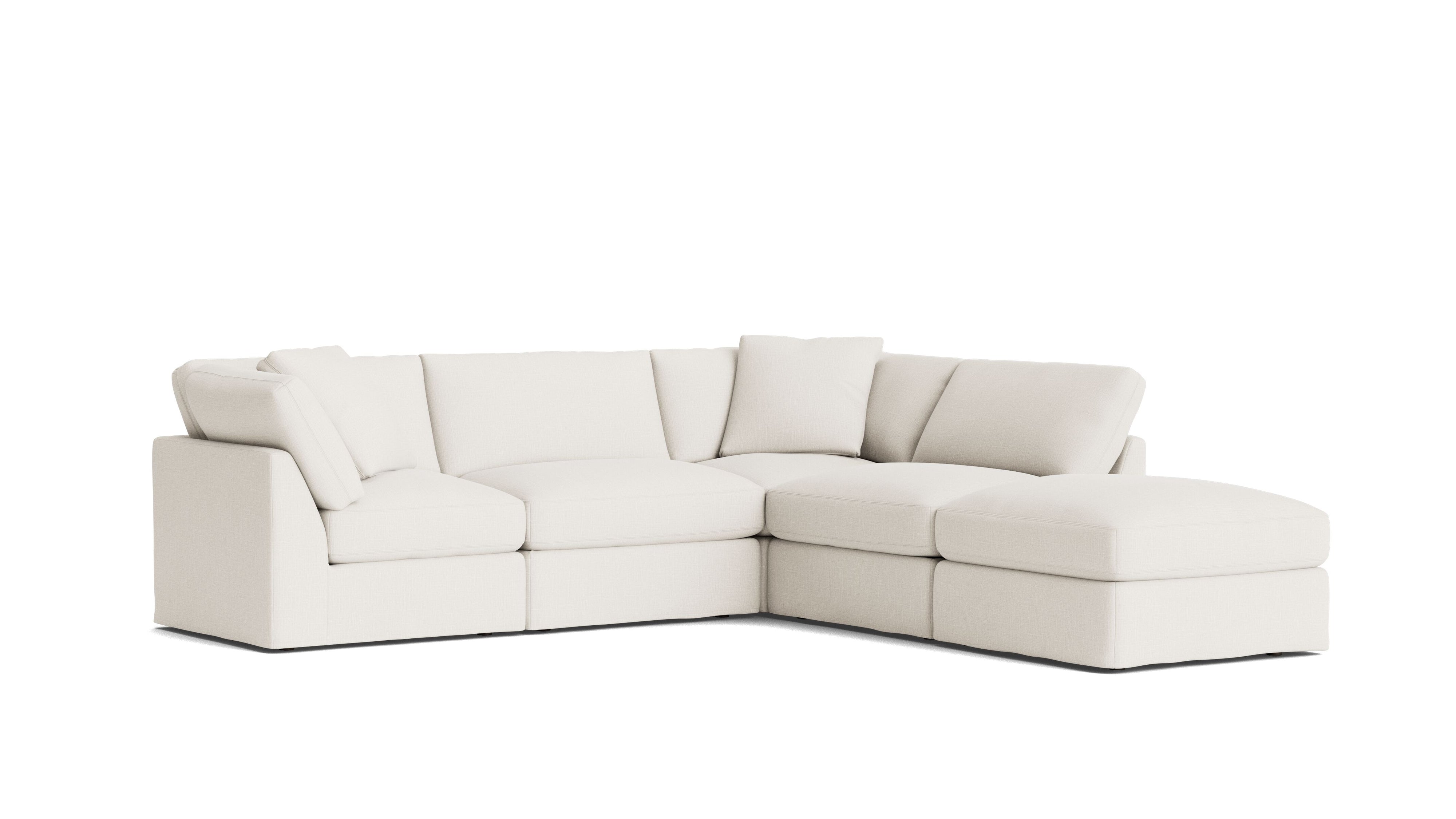 Get Together™ 5 - Piece Modular Sectional, Standard, Cream Linen - Sundays CompanySEC-YJ-039-018