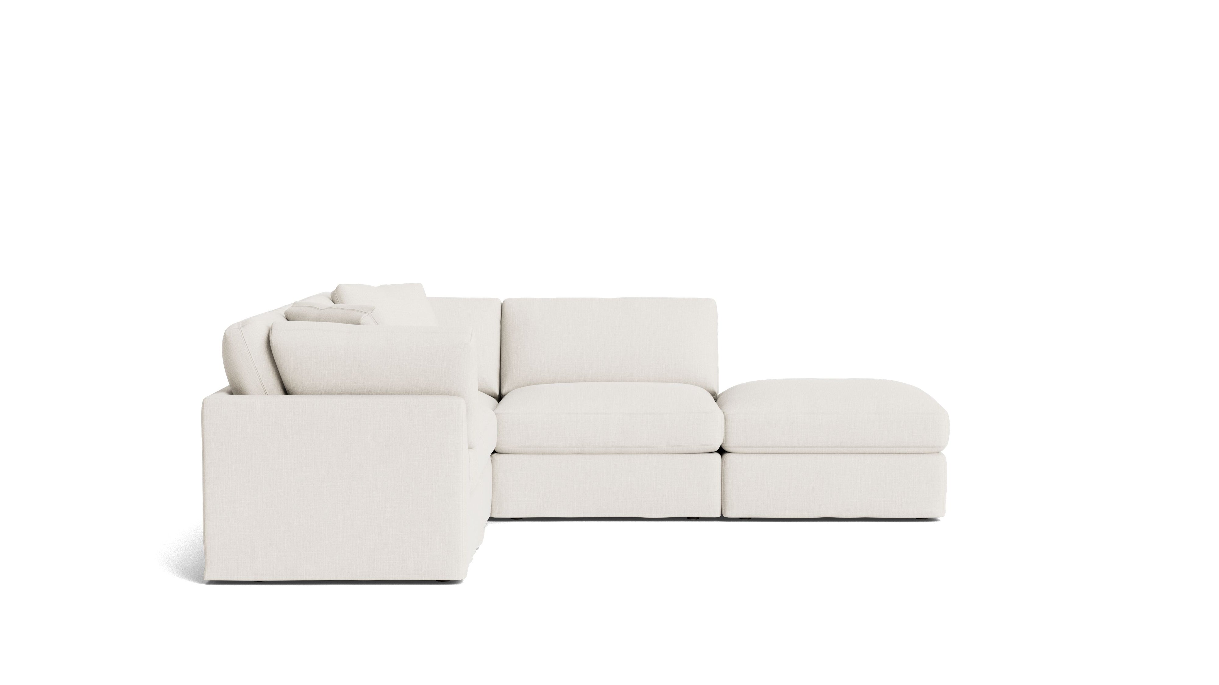 Get Together™ 5 - Piece Modular Sectional, Standard, Cream Linen - Sundays CompanySEC-YJ-039-018
