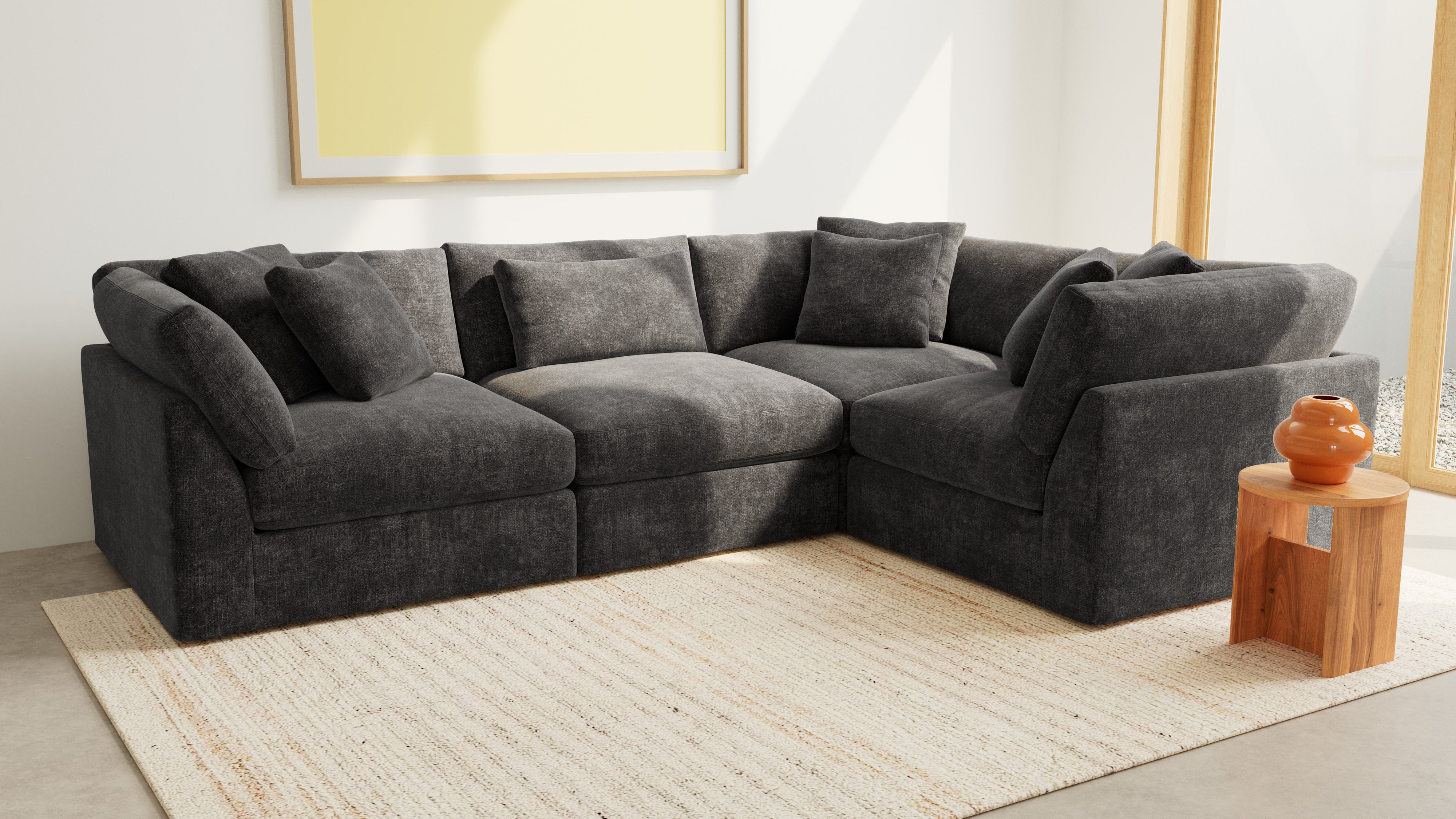 Get Together™ 4-Piece Modular Sectional Closed, Large, Truffle