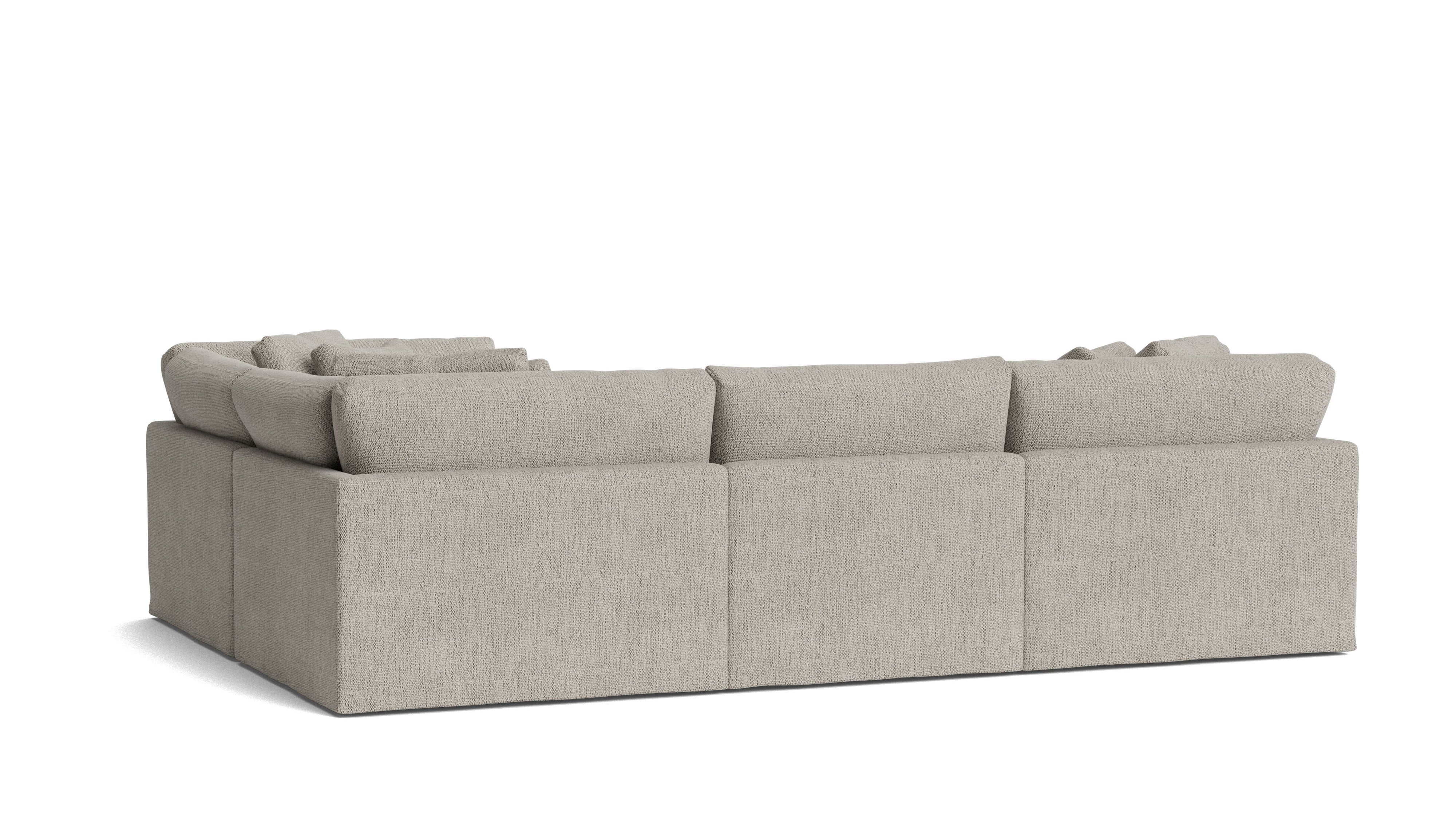 Get Together™ 4 - Piece Modular Sectional Closed, Large, Oatmeal - Sundays CompanySEC-YJ-040-007