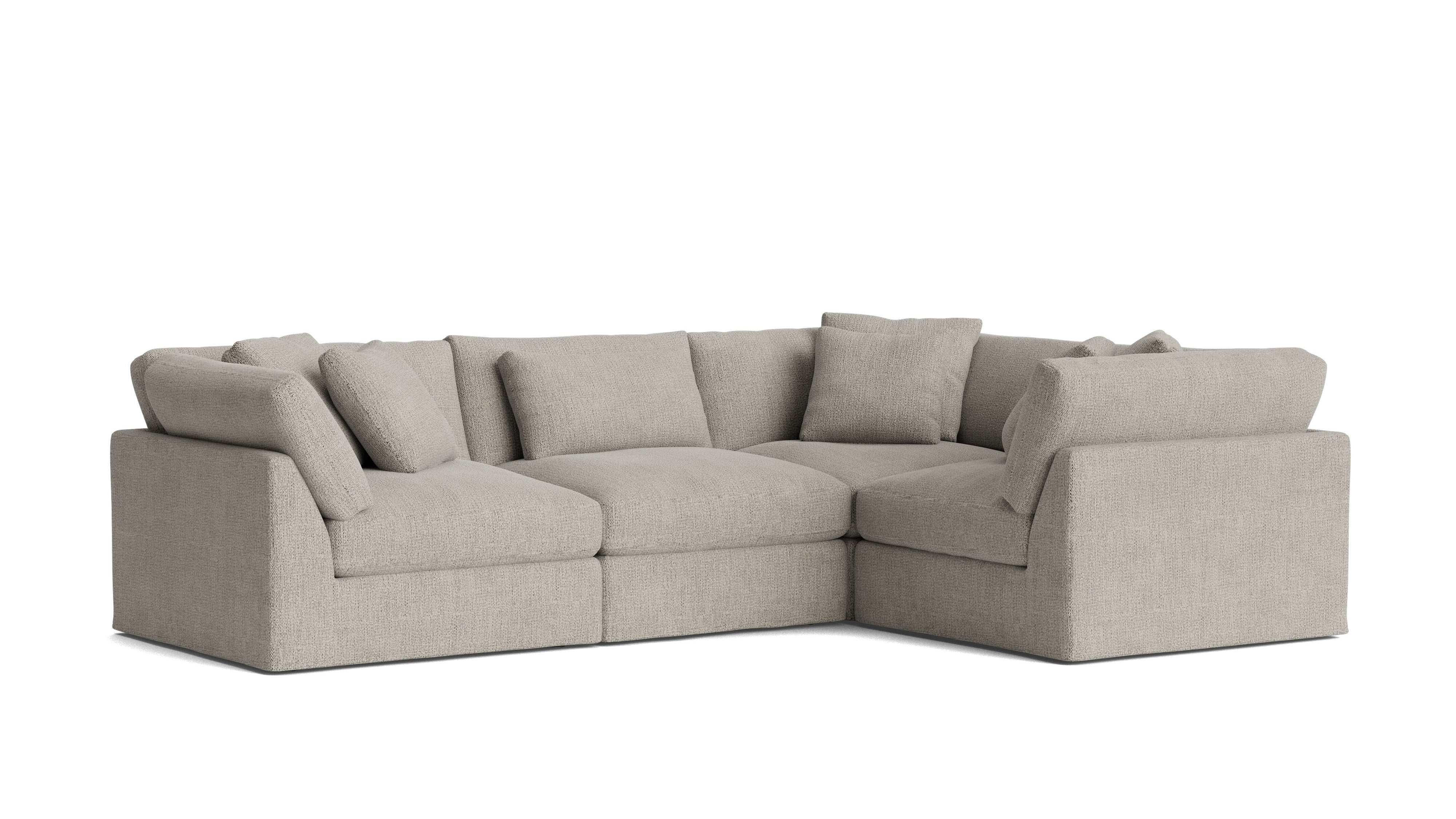 Get Together™ 4 - Piece Modular Sectional Closed, Large, Oatmeal - Sundays CompanySEC-YJ-040-007