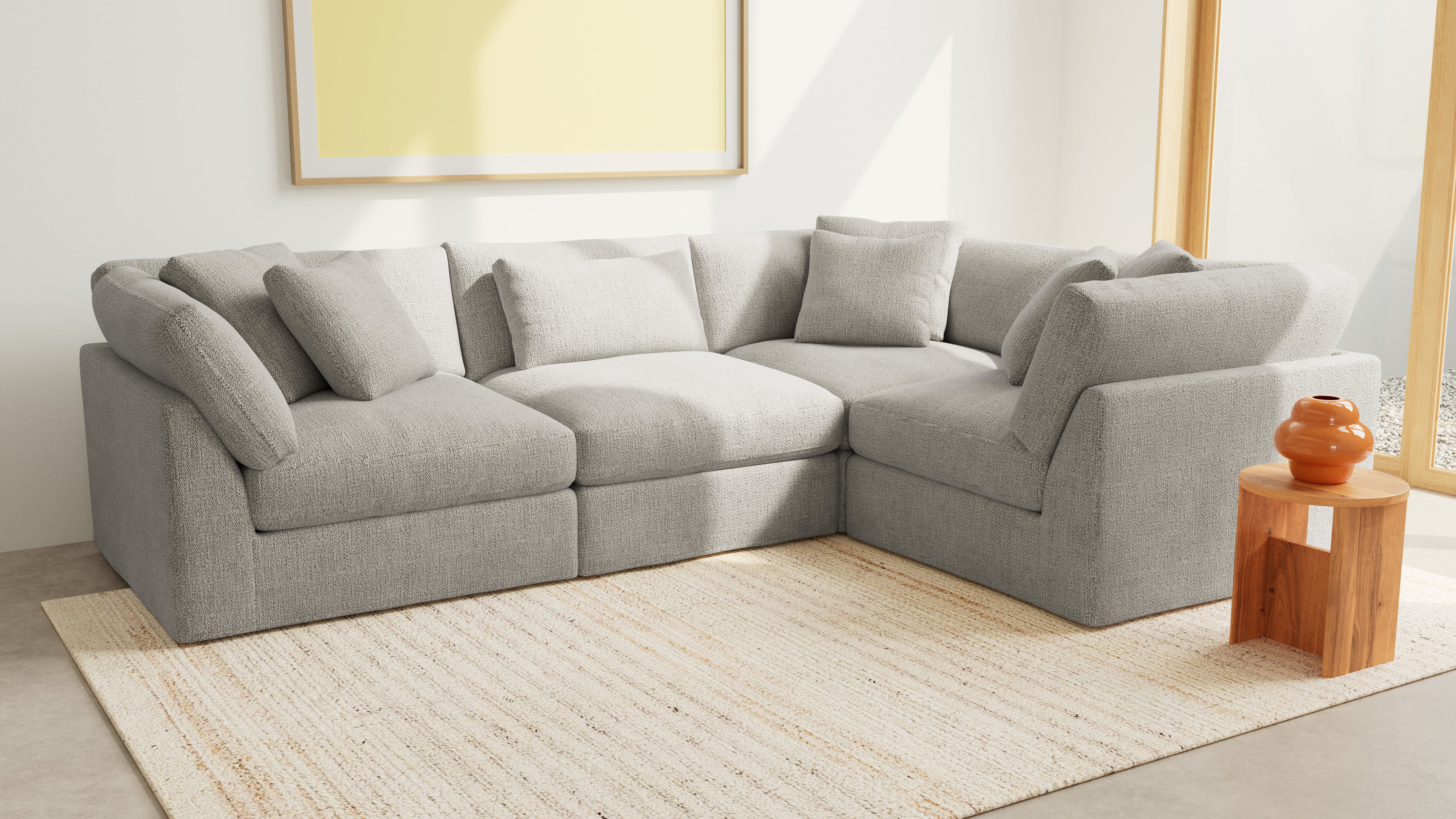 Get Together™ 4-Piece Modular Sectional Closed, Large, Oatmeal