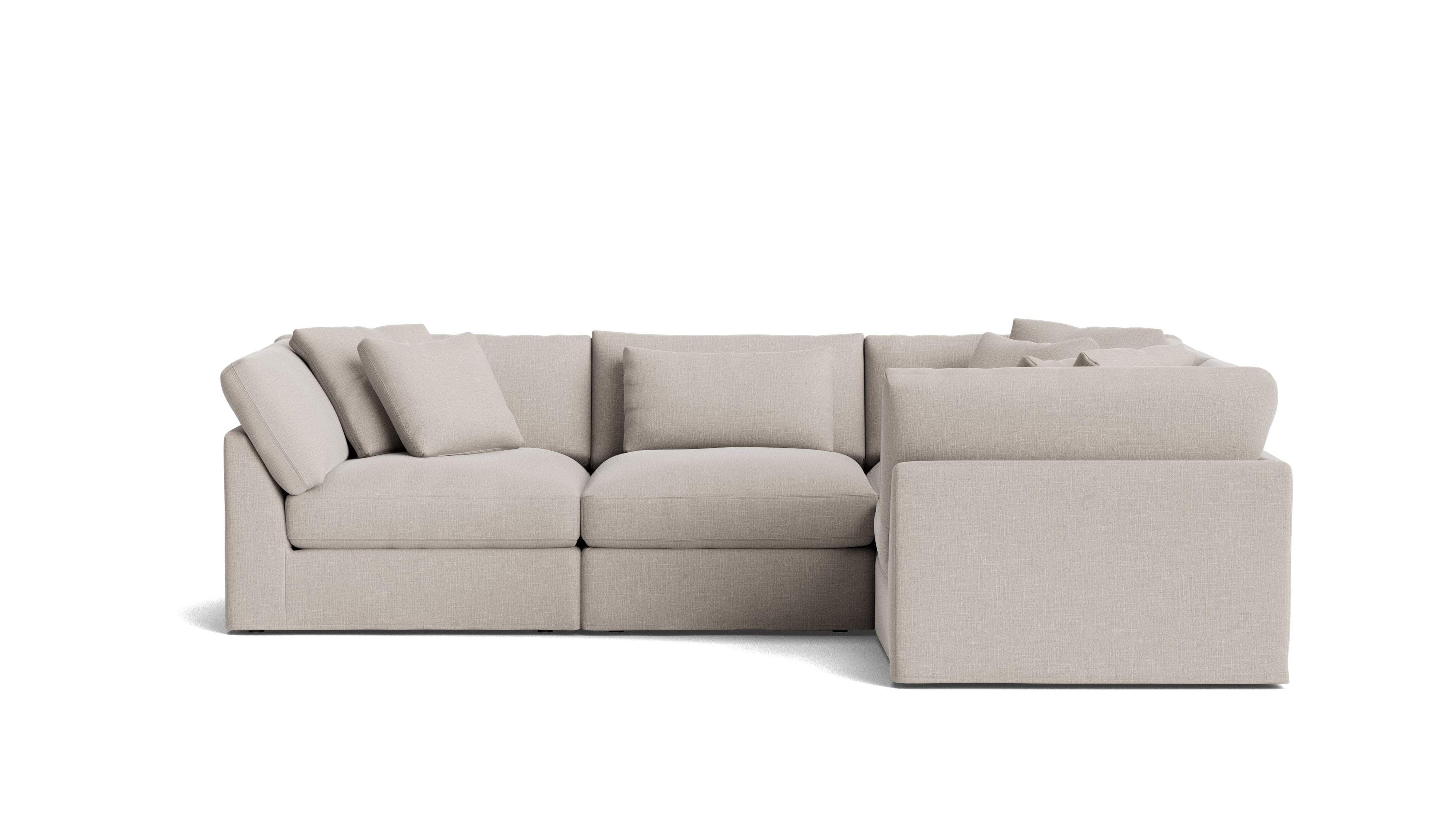Get Together™ 4-Piece Modular Sectional Closed, Large, Clay