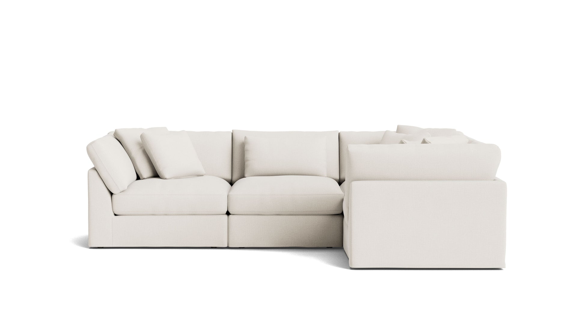 Get Together™ 4-Piece Modular Sectional Closed, Large, Cream Linen_image