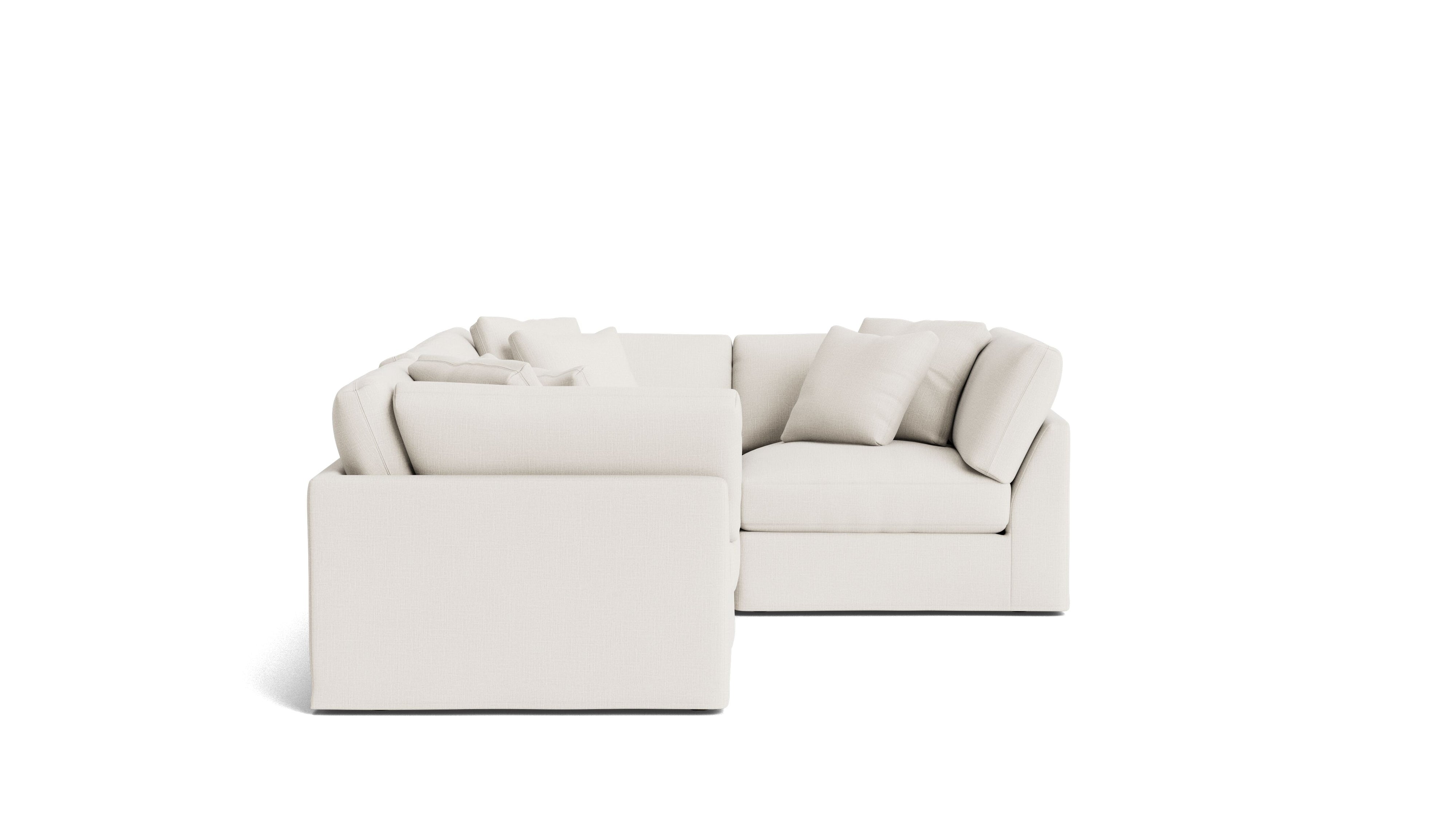 Get Together™ 4 - Piece Modular Sectional Closed, Large, Cream Linen - Sundays CompanySEC-YJ-040-018