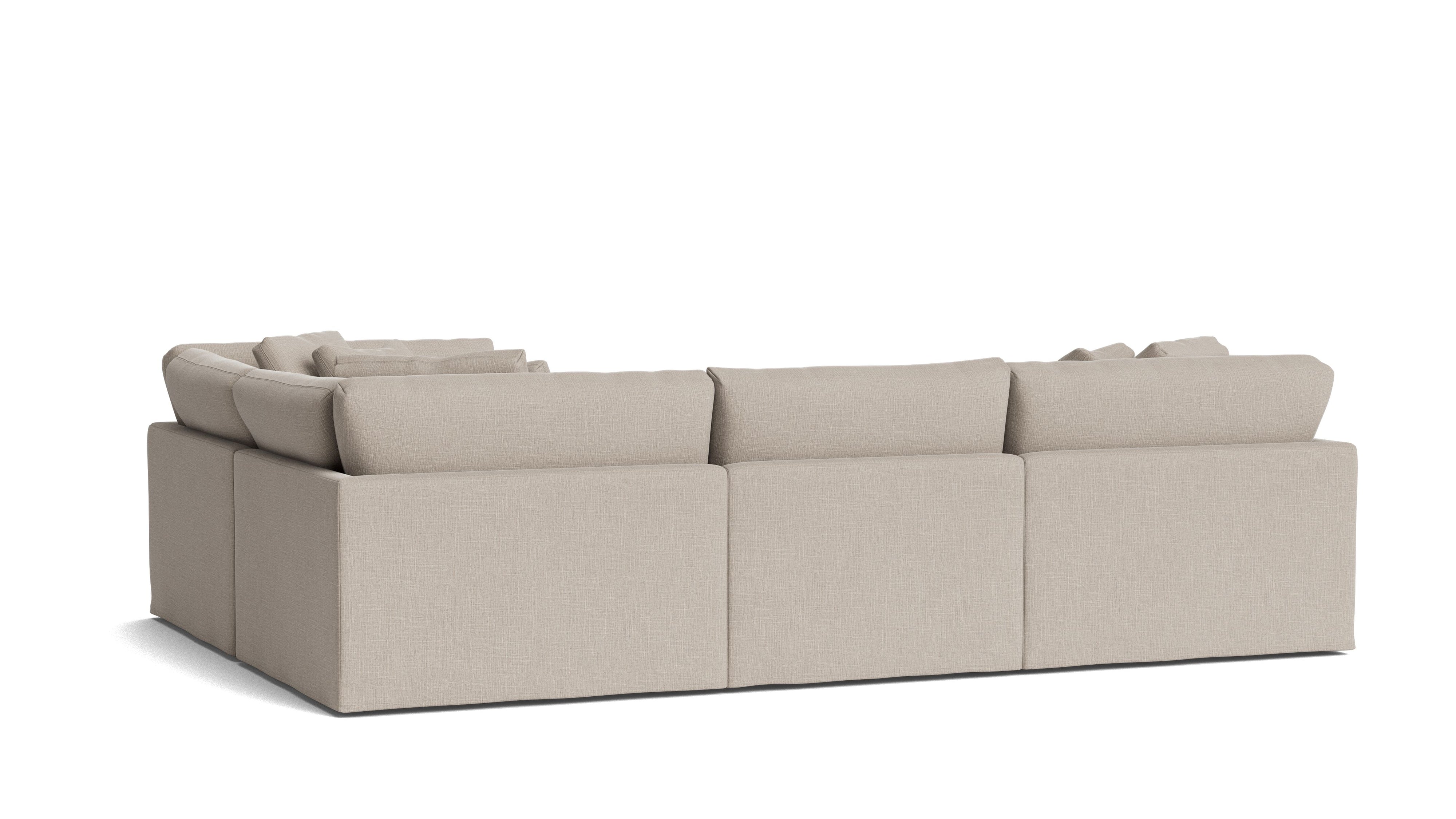 Get Together™ 4 - Piece Modular Sectional Closed, Large, Light Pebble - Sundays CompanySEC-YJ-040-029