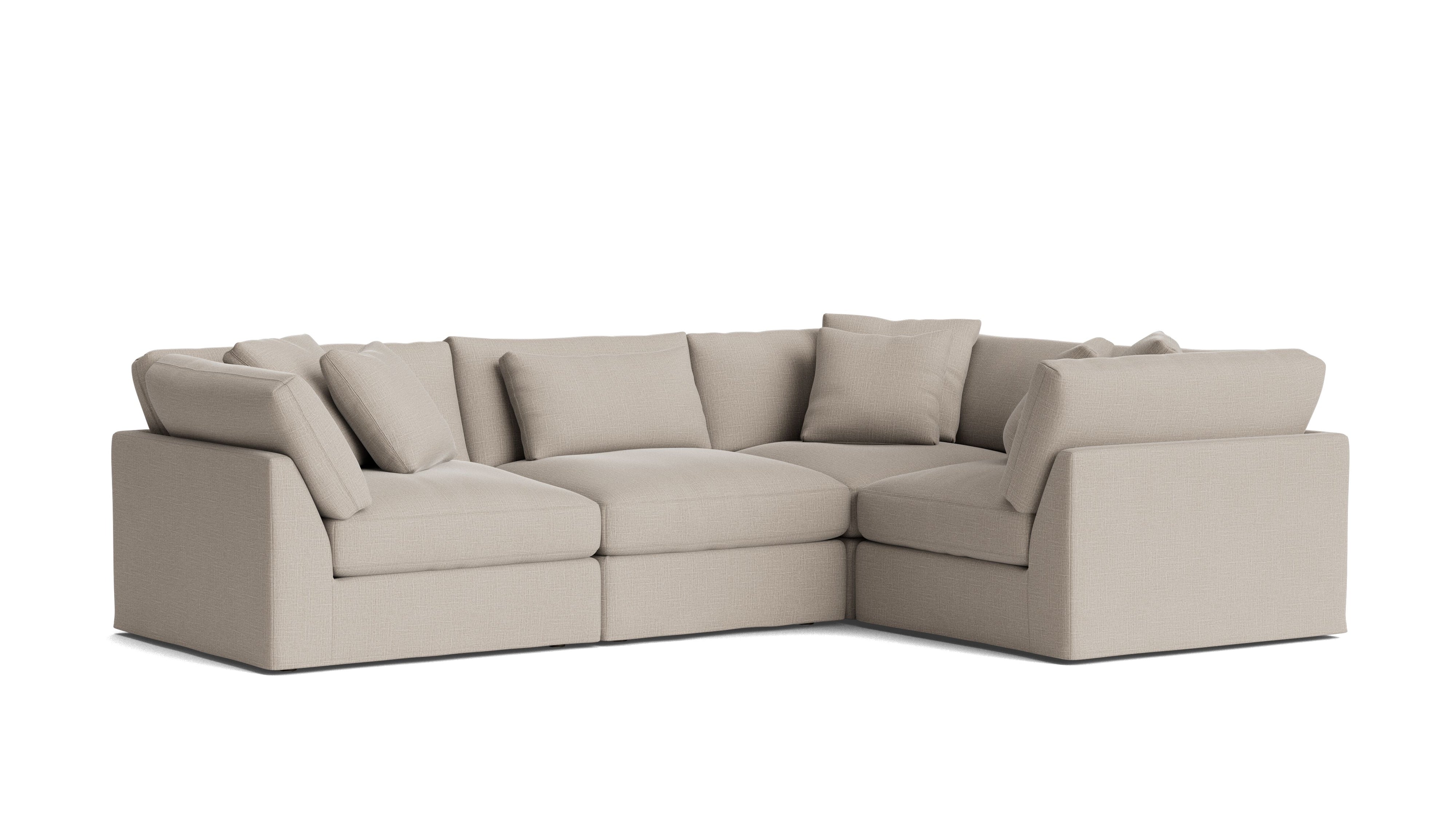 Get Together™ 4 - Piece Modular Sectional Closed, Large, Light Pebble - Sundays CompanySEC-YJ-040-029