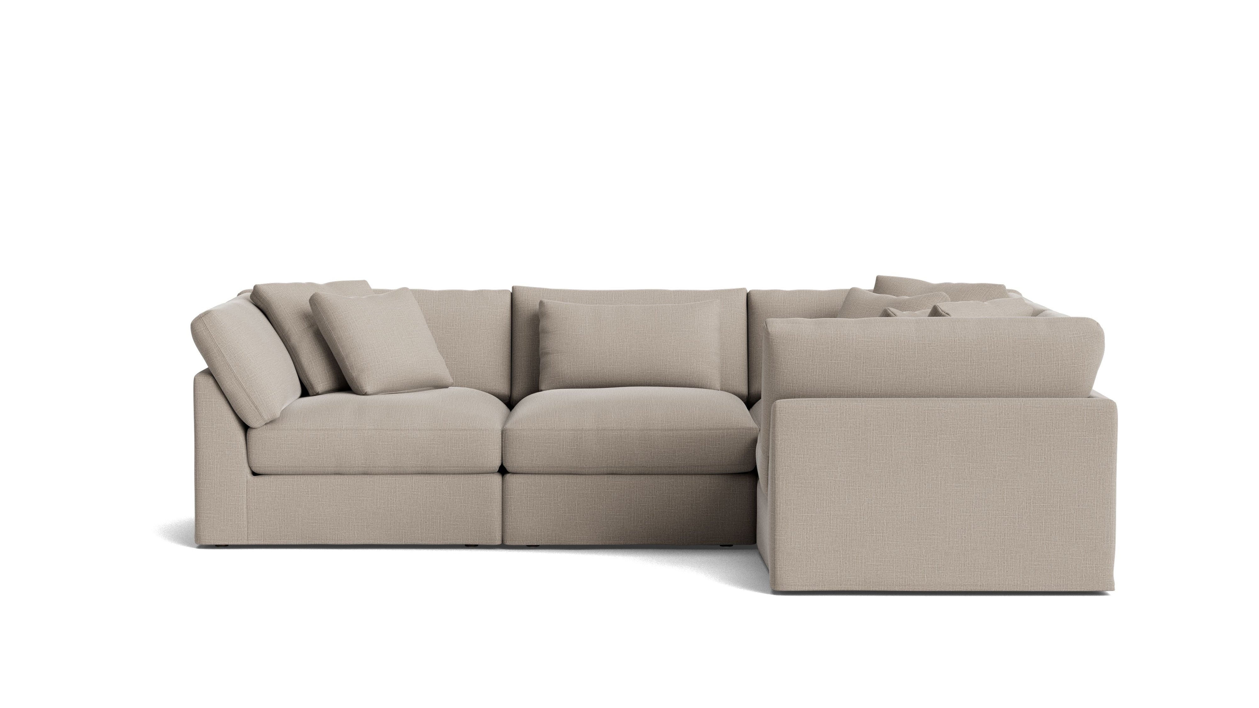 Get Together™ 4-Piece Modular Sectional Closed, Large, Light Pebble
