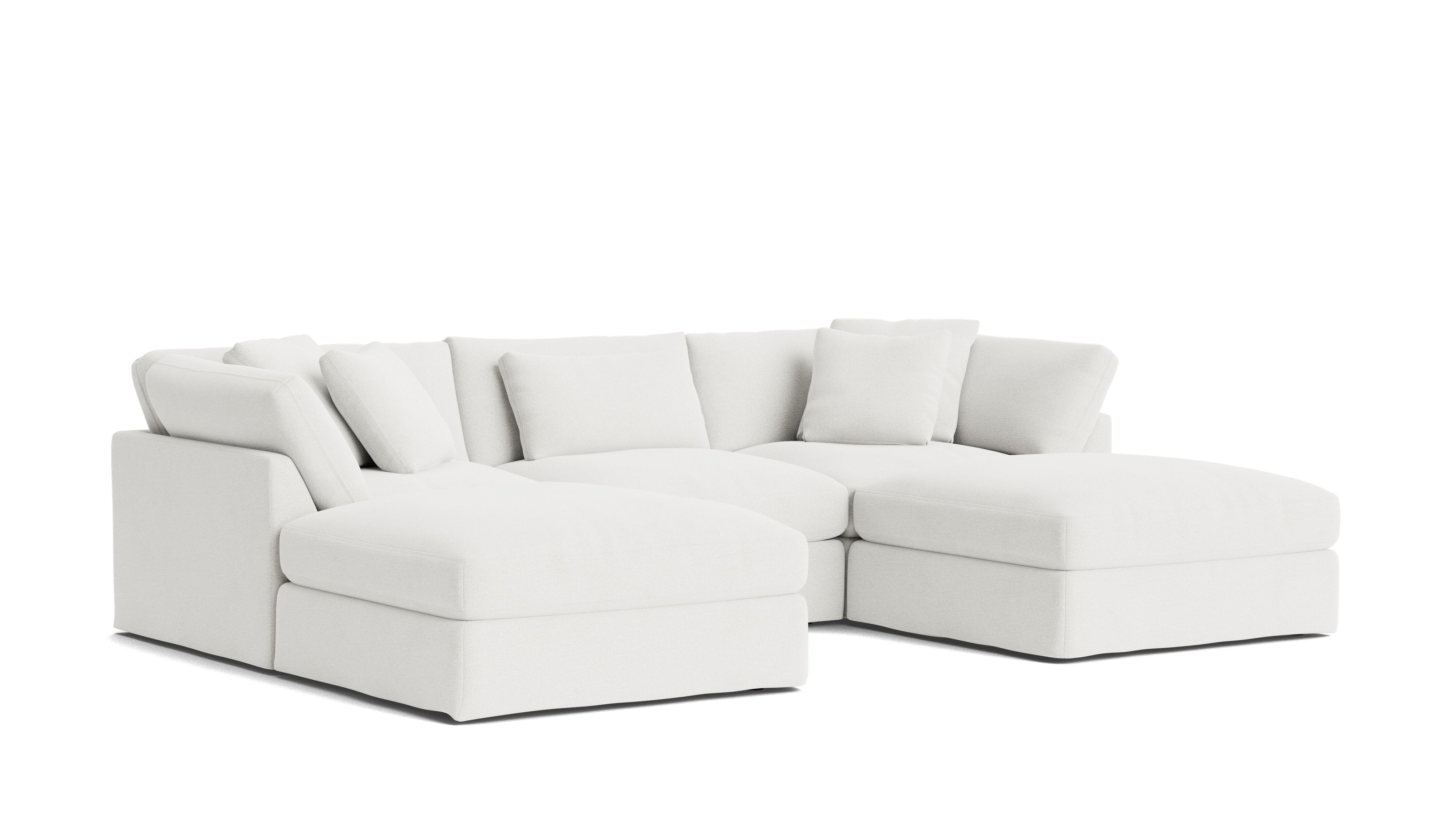 Get Together™ 5 - Piece Modular U - Shaped Sectional, Large, Sea Salt - Sundays CompanySEC-YJ-041-002