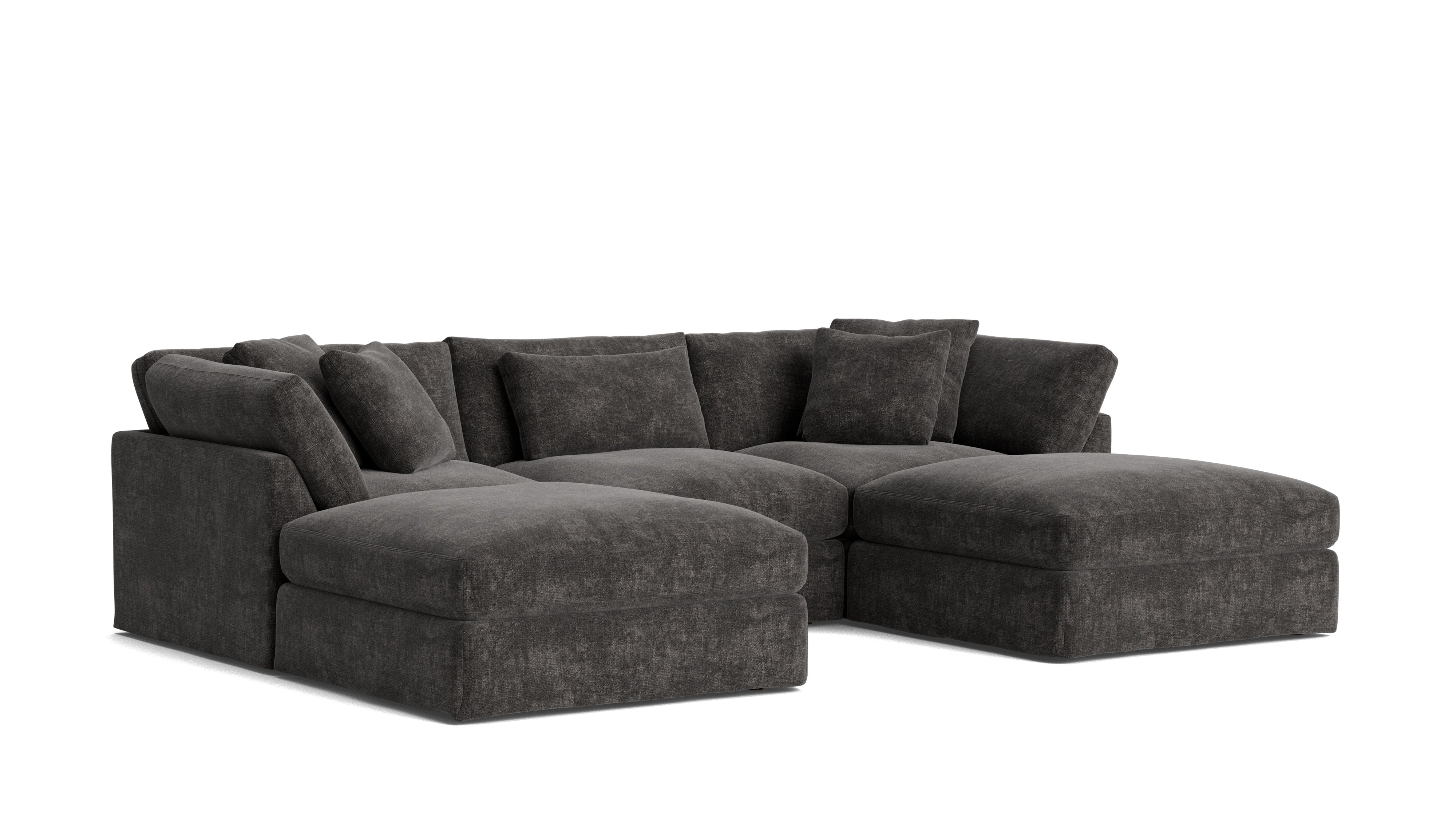 Get Together™ 5 - Piece Modular U - Shaped Sectional, Large, Truffle - Sundays CompanySEC-YJ-041-003