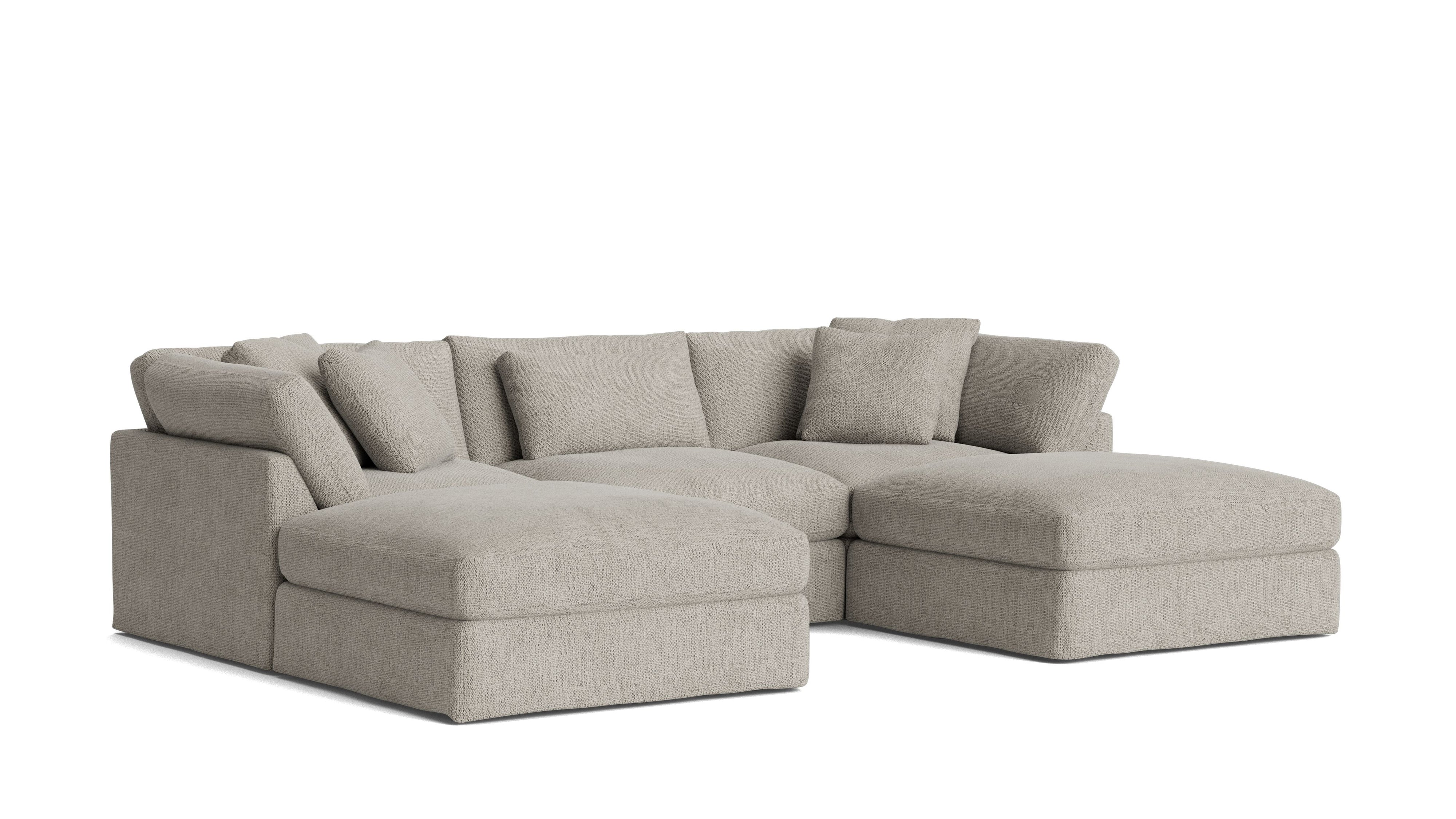 Get Together™ 5 - Piece Modular U - Shaped Sectional, Large, Oatmeal - Sundays CompanySEC-YJ-041-007