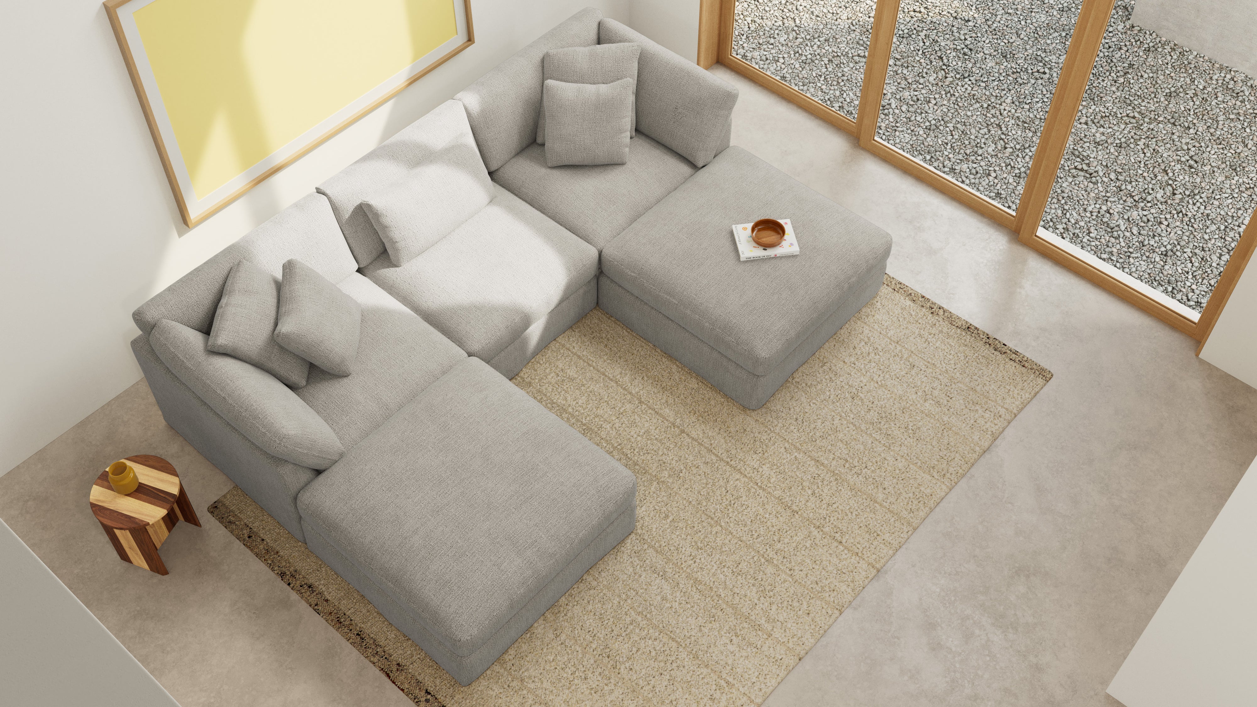 Get Together™ 5-Piece Modular U-Shaped Sectional, Large, Oatmeal