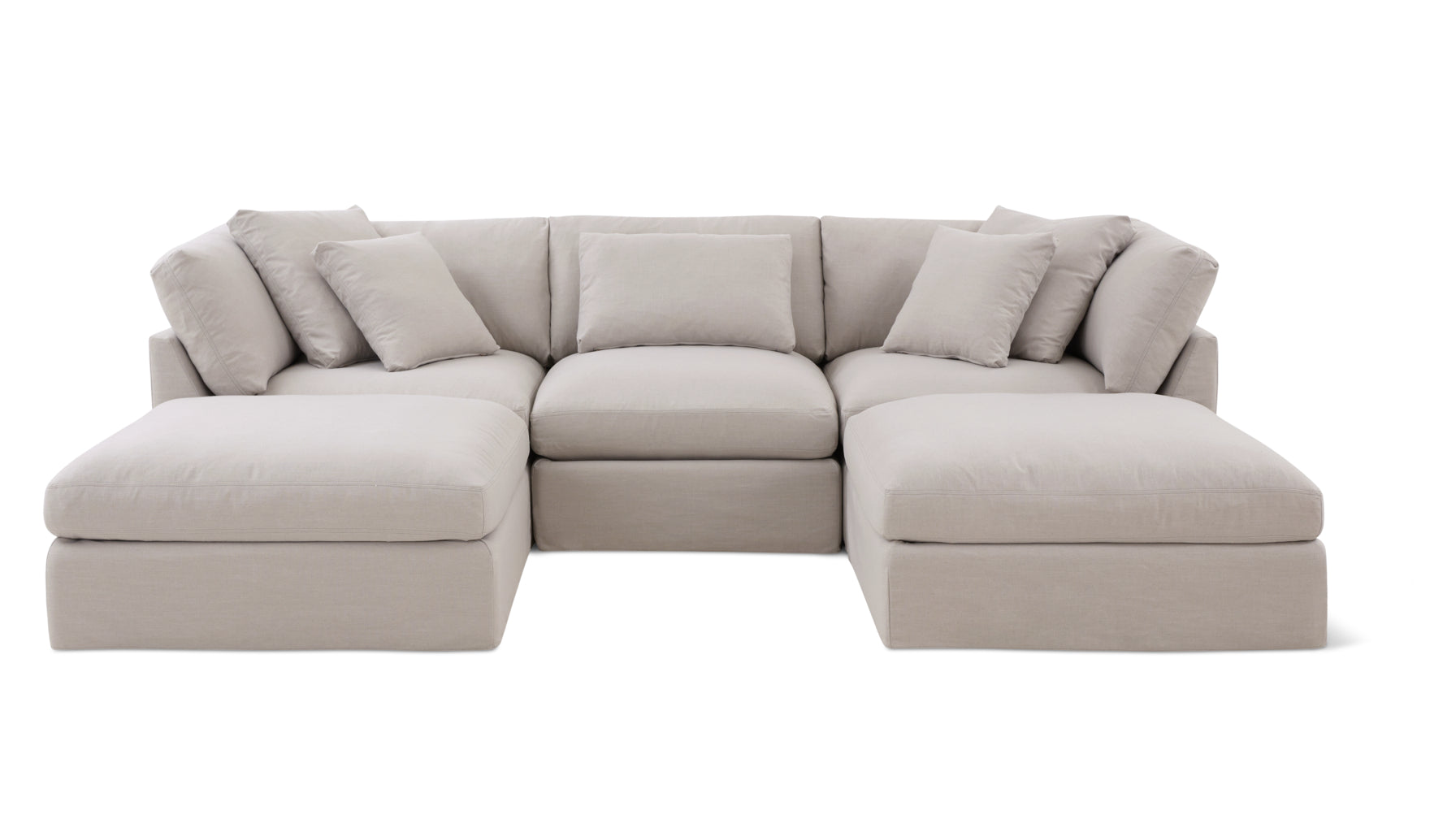Get Together™ 5-Piece Modular U-Shaped Sectional, Large, Clay - Image 1