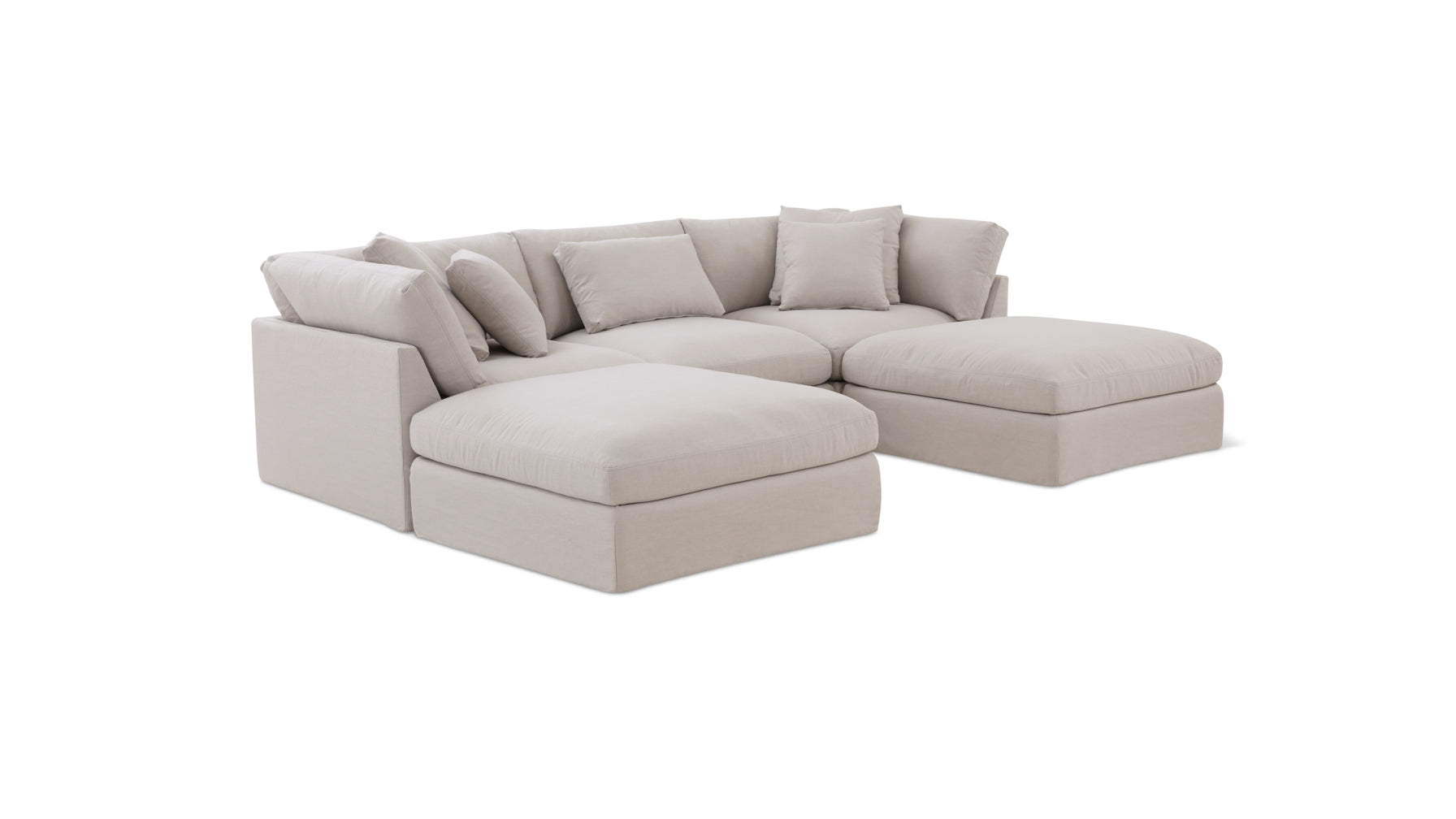 Get Together™ 5-Piece Modular U-Shaped Sectional, Large, Clay - Image 2