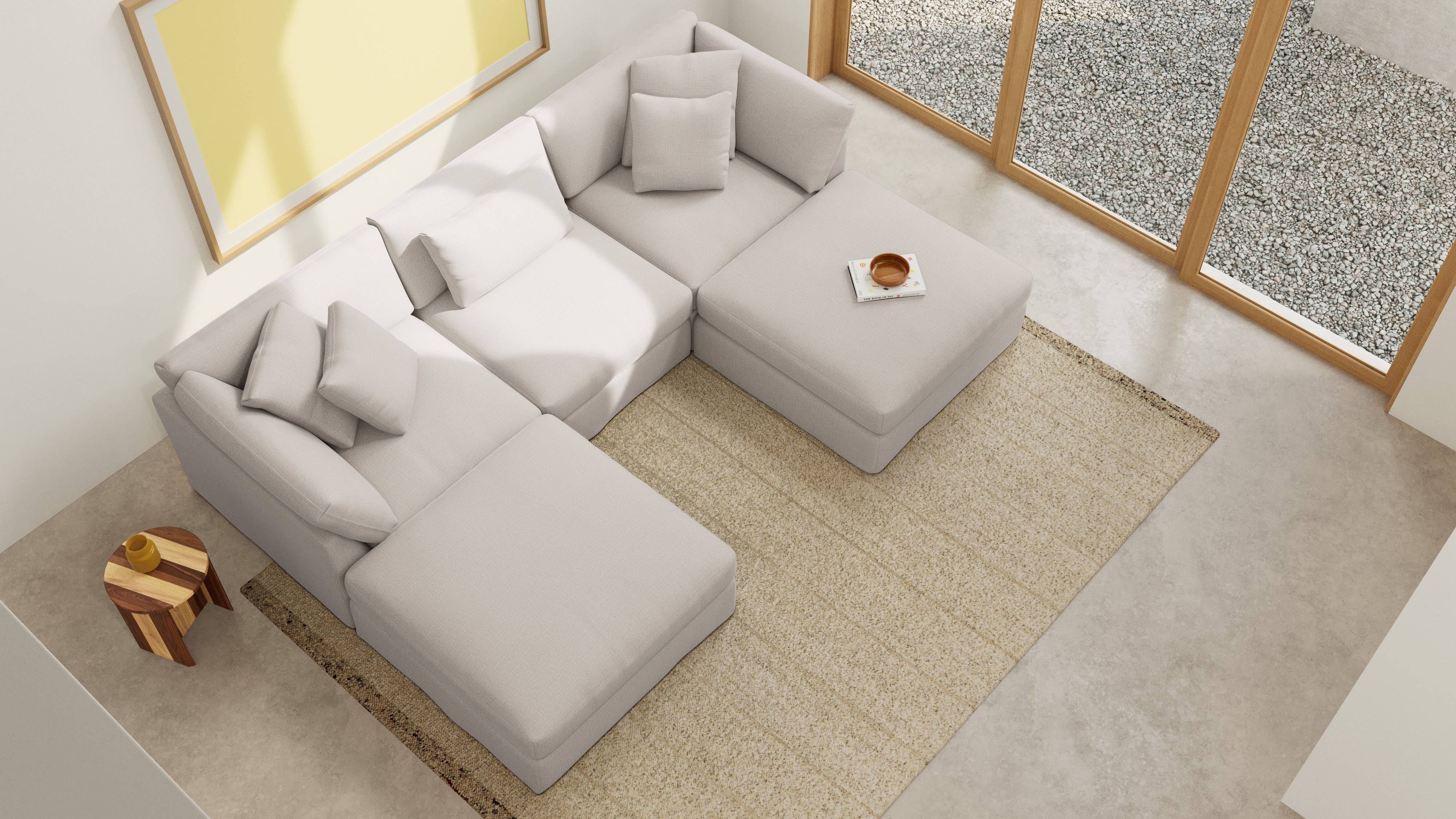 Get Together™ 5 - Piece Modular U - Shaped Sectional, Large, Clay - Sundays CompanySEC-YJ-041-015