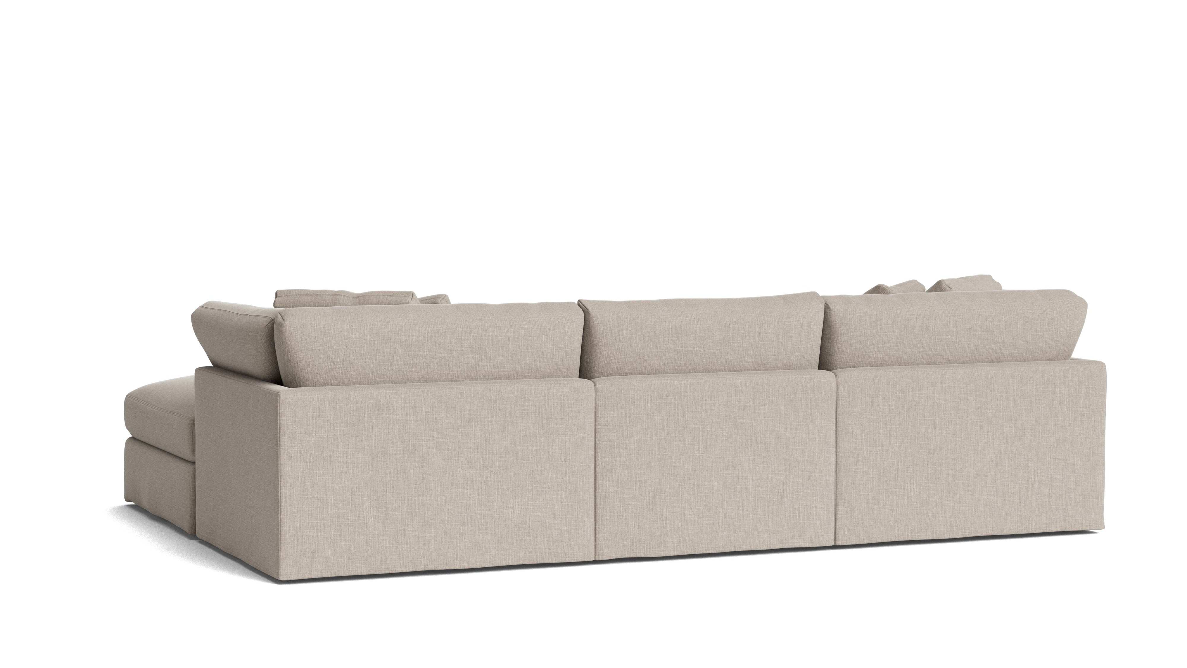 Get Together™ 5 - Piece Modular U - Shaped Sectional, Large, Light Pebble - Sundays CompanySEC-YJ-041-029