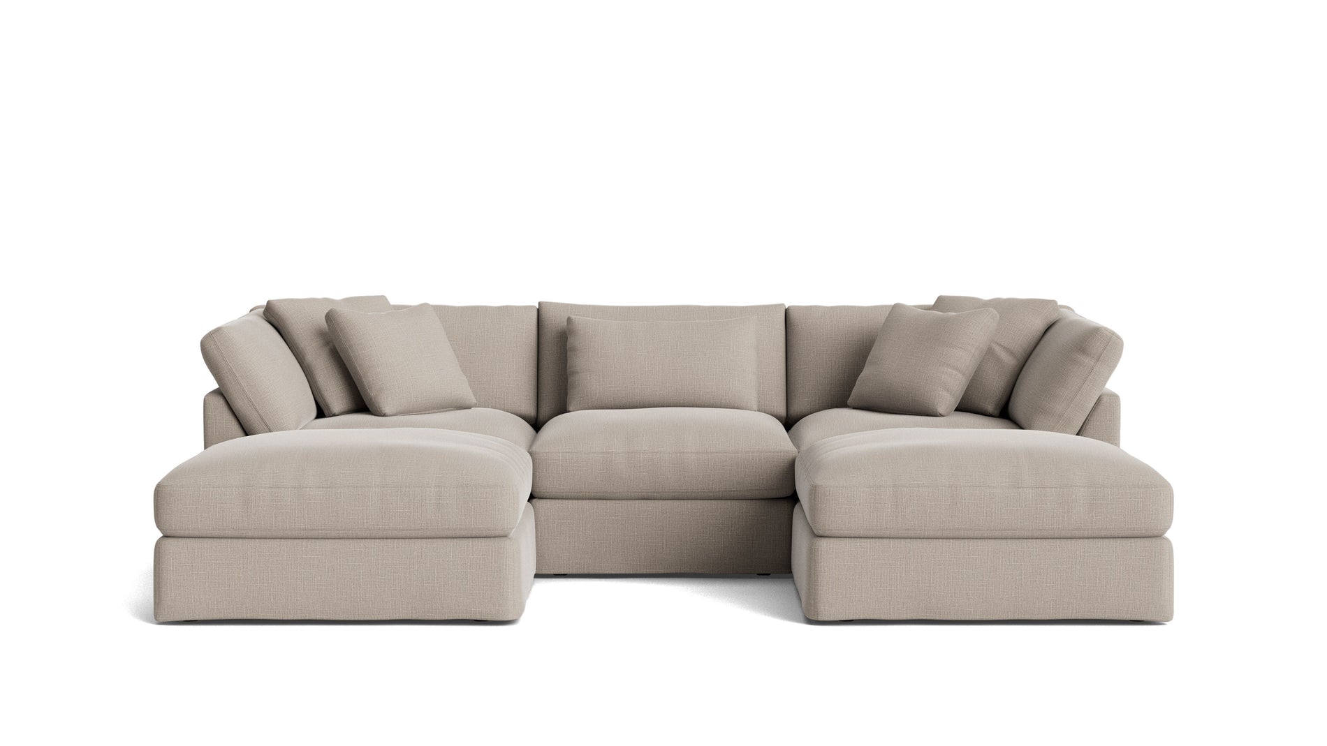 Get Together™ 5-Piece Modular U-Shaped Sectional, Large, Light Pebble_image
