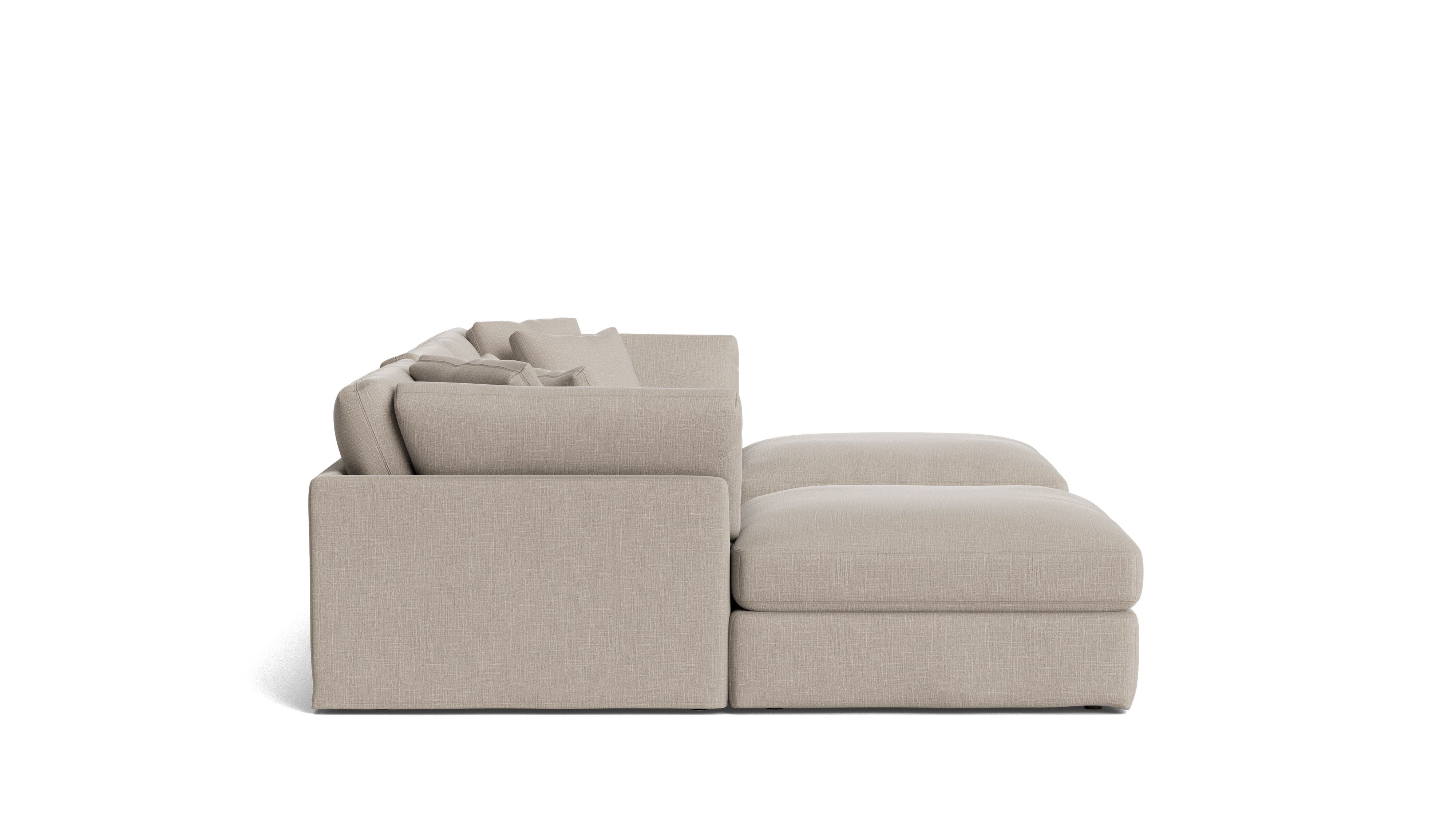 Get Together™ 5 - Piece Modular U - Shaped Sectional, Large, Light Pebble - Sundays CompanySEC-YJ-041-029