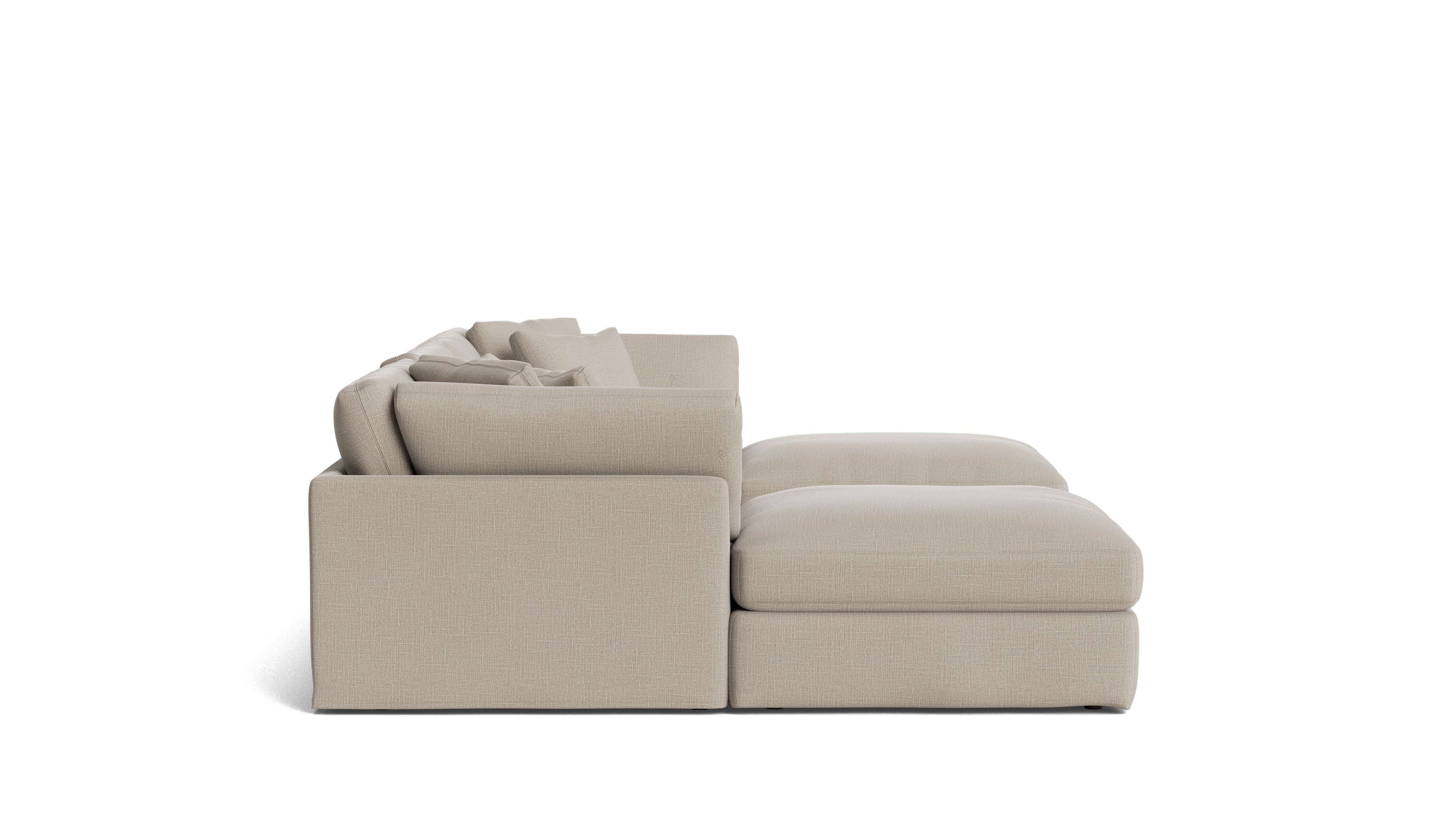 Get Together™ 5-Piece Modular U-Shaped Sectional, Large, Light Pebble