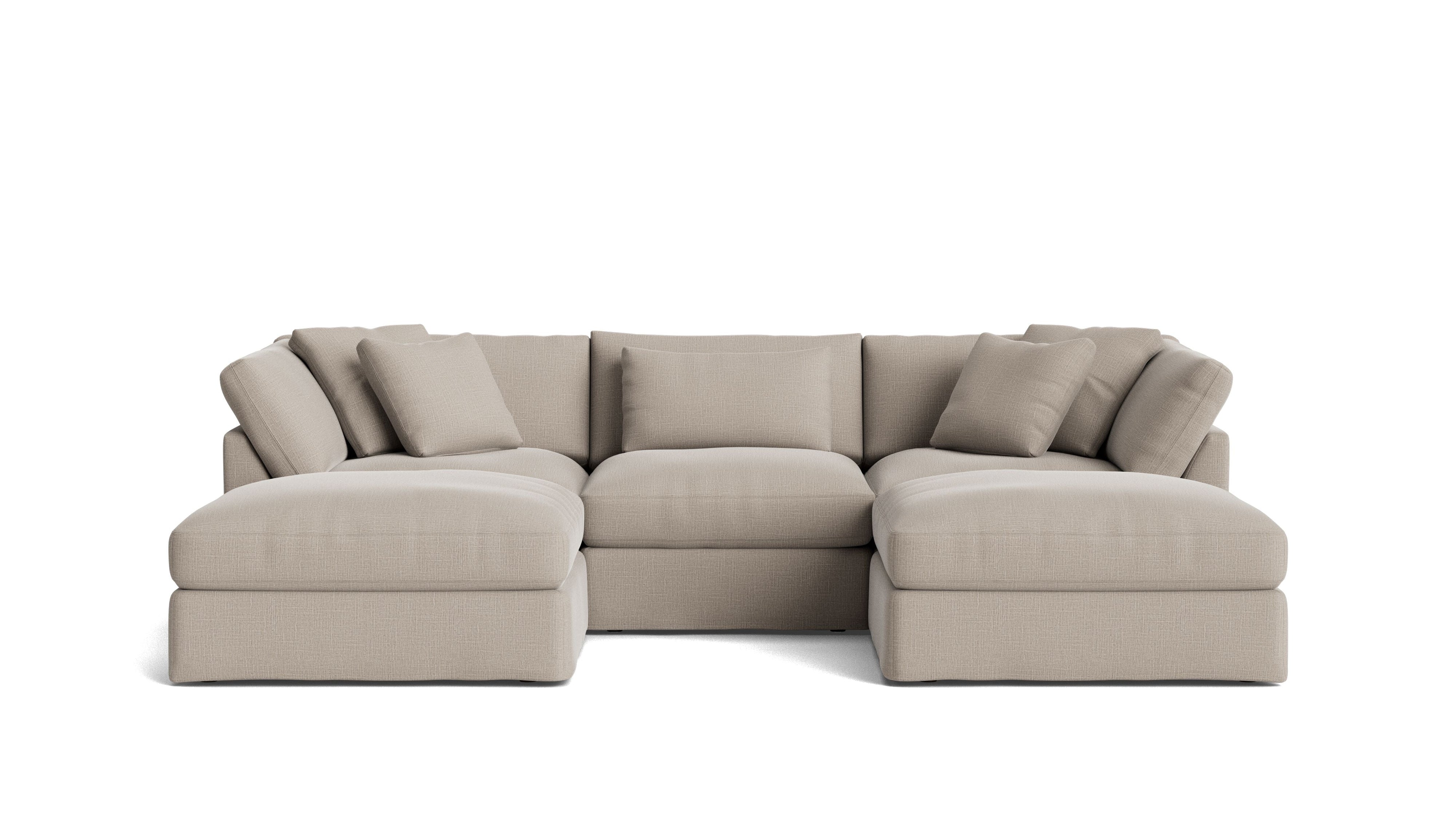 Get Together™ 5-Piece Modular U-Shaped Sectional, Large, Light Pebble