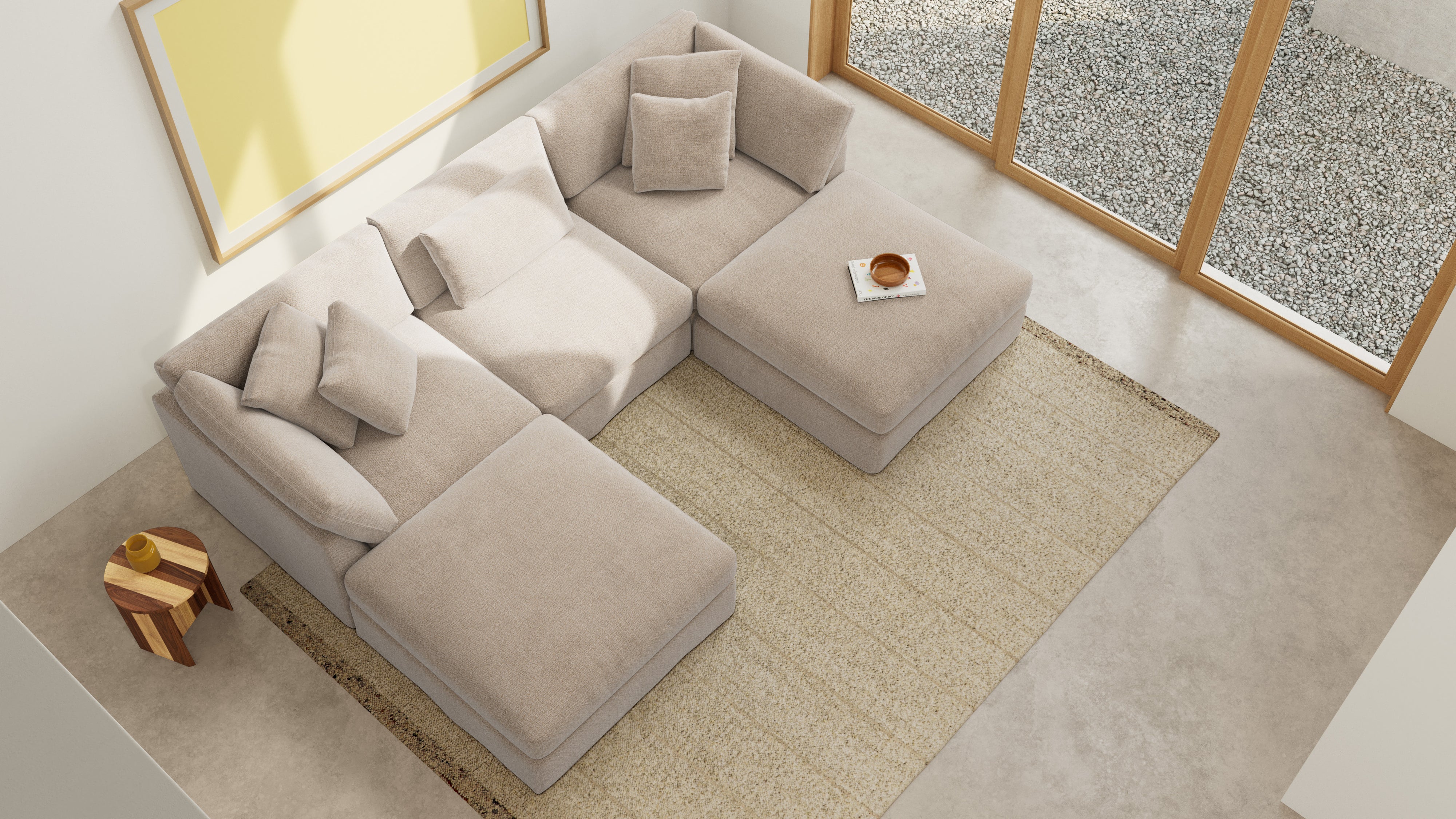 Get Together™ 5-Piece Modular U-Shaped Sectional, Large, Champagne