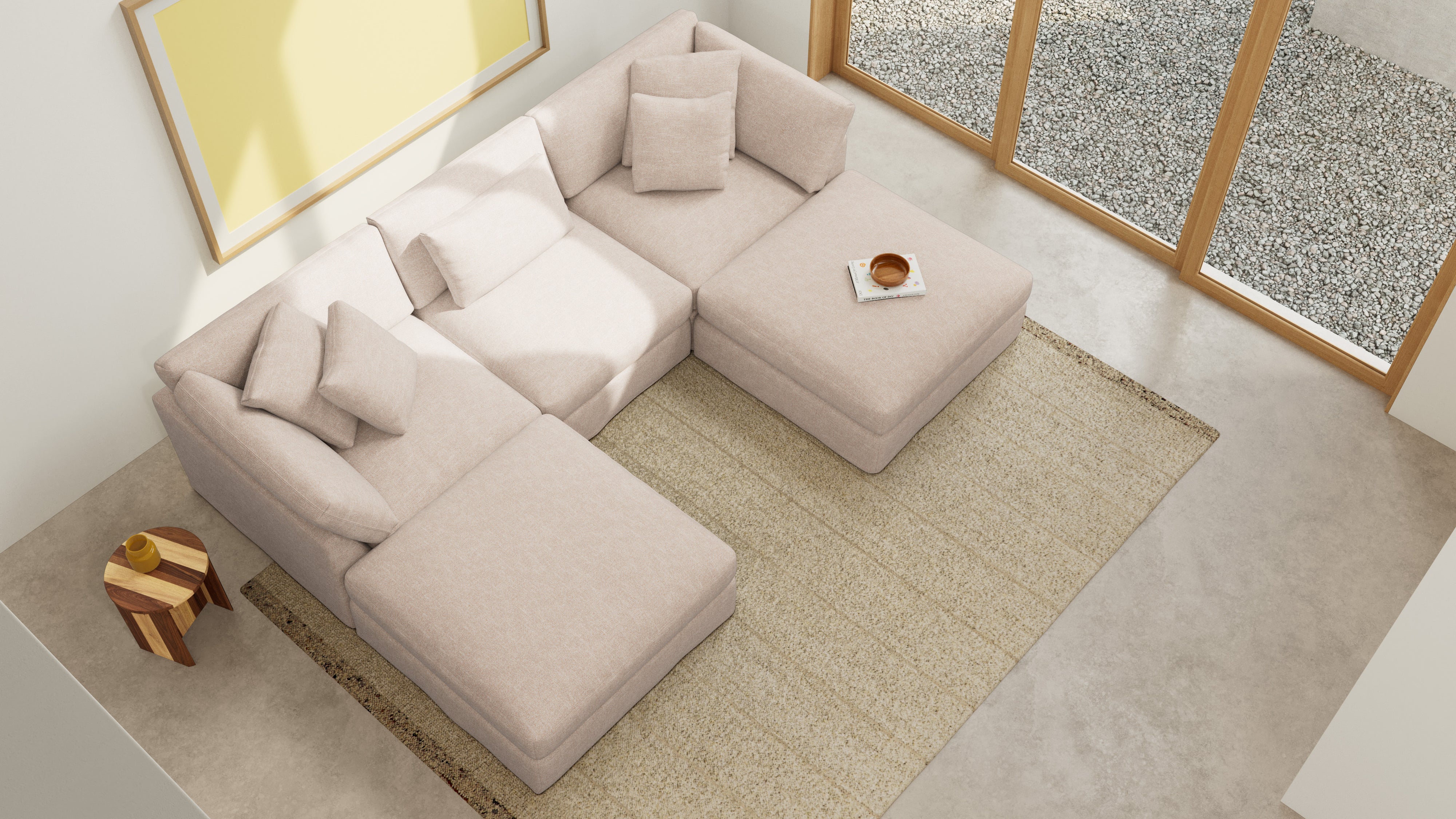 Get Together™ 5-Piece Modular U-Shaped Sectional, Large, Sunbeam