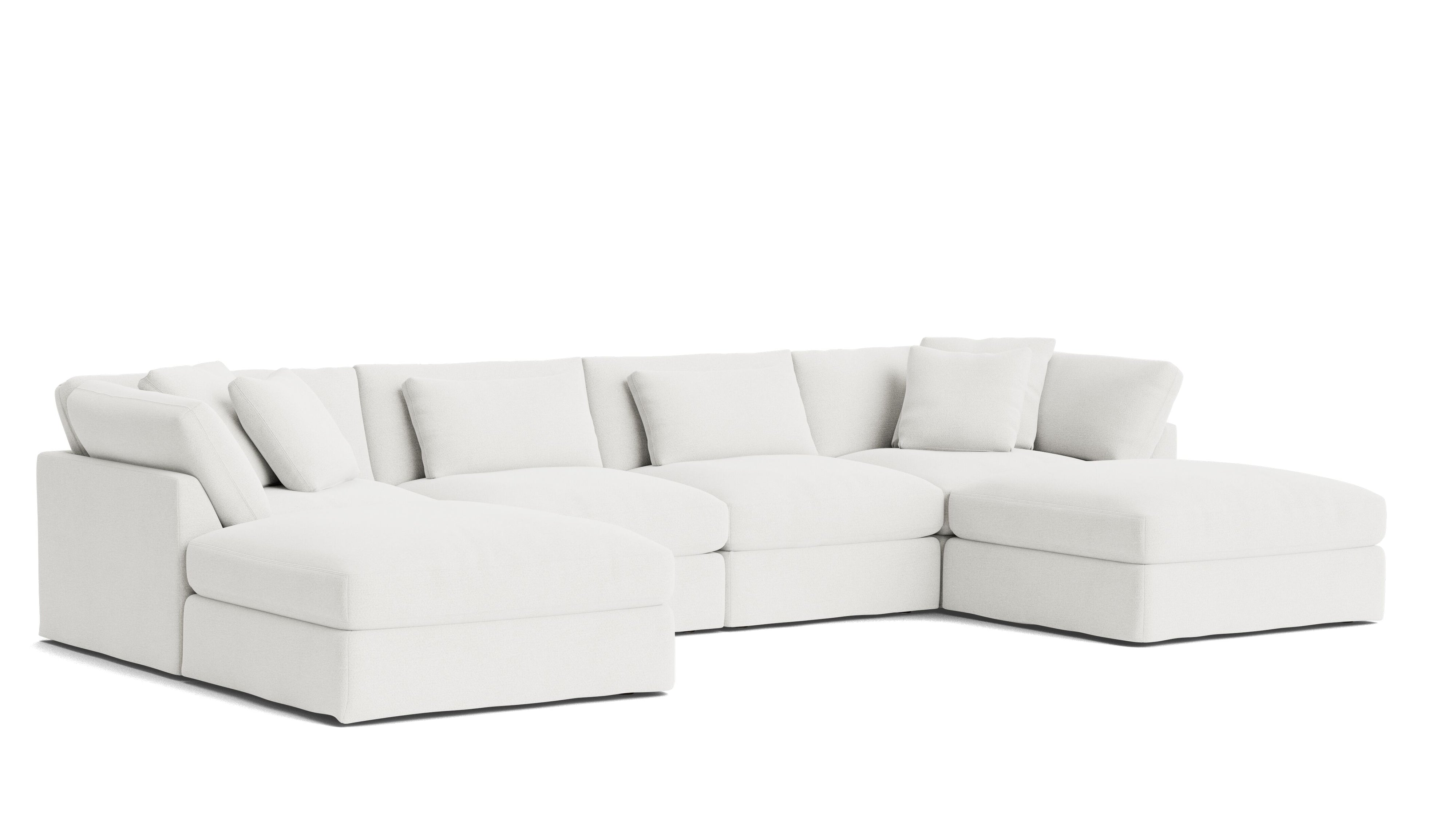 Get Together™ 6 - Piece Modular U - Shaped Sectional, Large, Sea Salt - Sundays CompanySEC-YJ-042-002