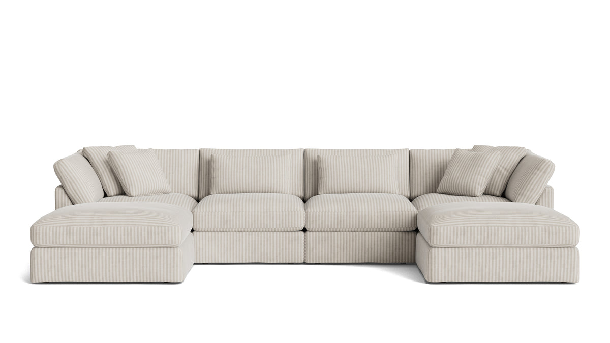 Get Together™ 6-Piece Modular U-Shaped Sectional, Large, Newport Stripe