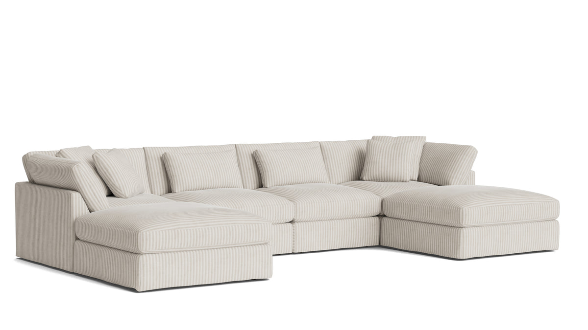 Get Together™ 6-Piece Modular U-Shaped Sectional, Large, Newport Stripe