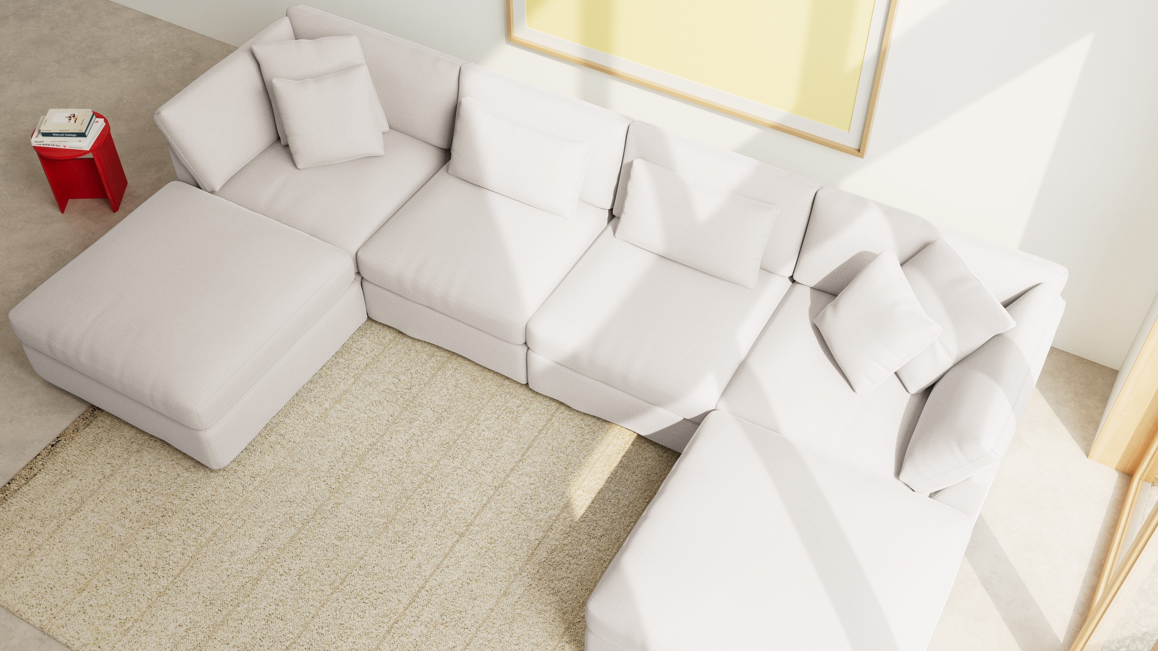 Get Together™ 6-Piece Modular U-Shaped Sectional, Large, Clay