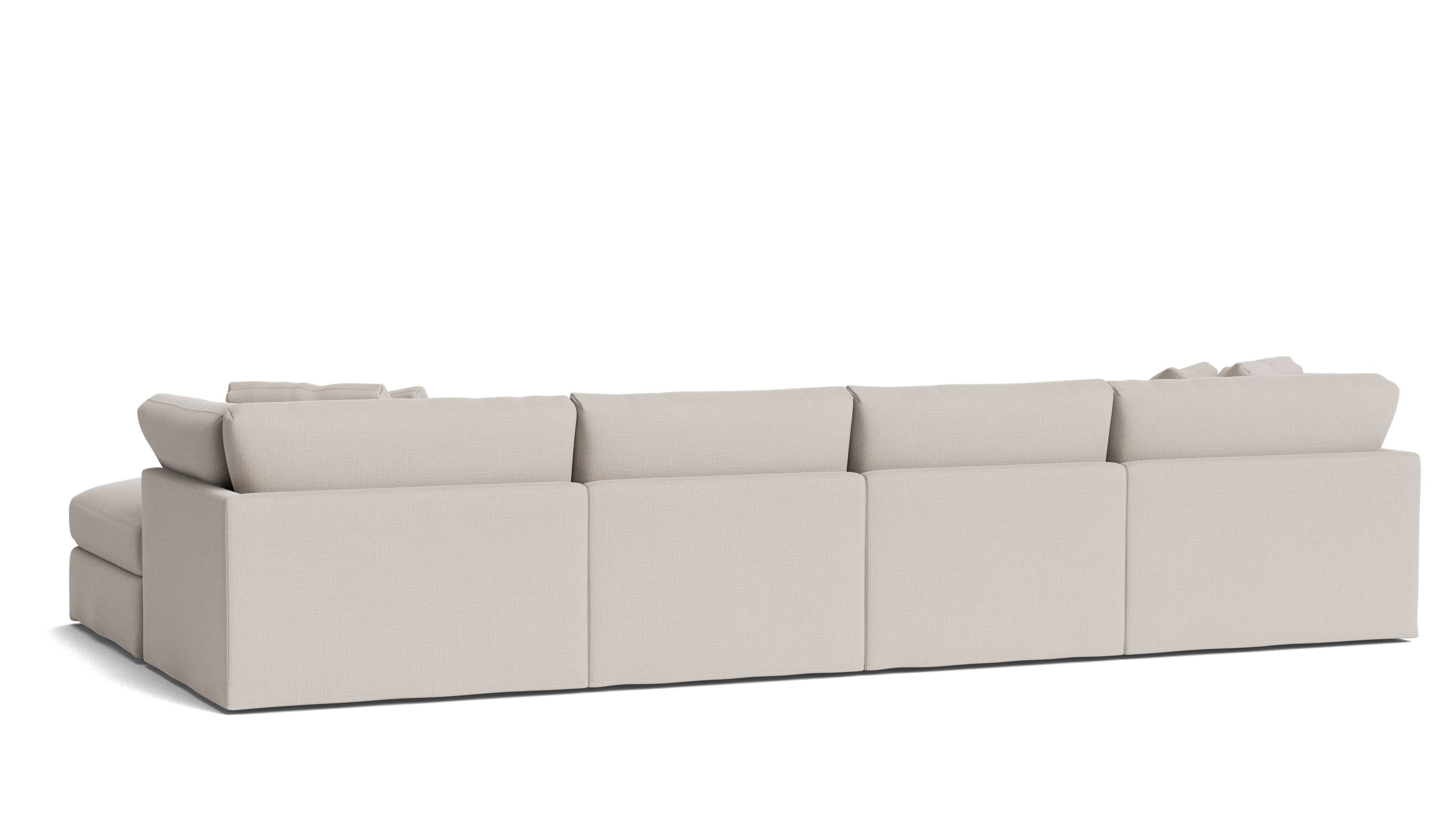 Get Together™ 6 - Piece Modular U - Shaped Sectional, Large, Clay - Sundays CompanySEC-YJ-042-015