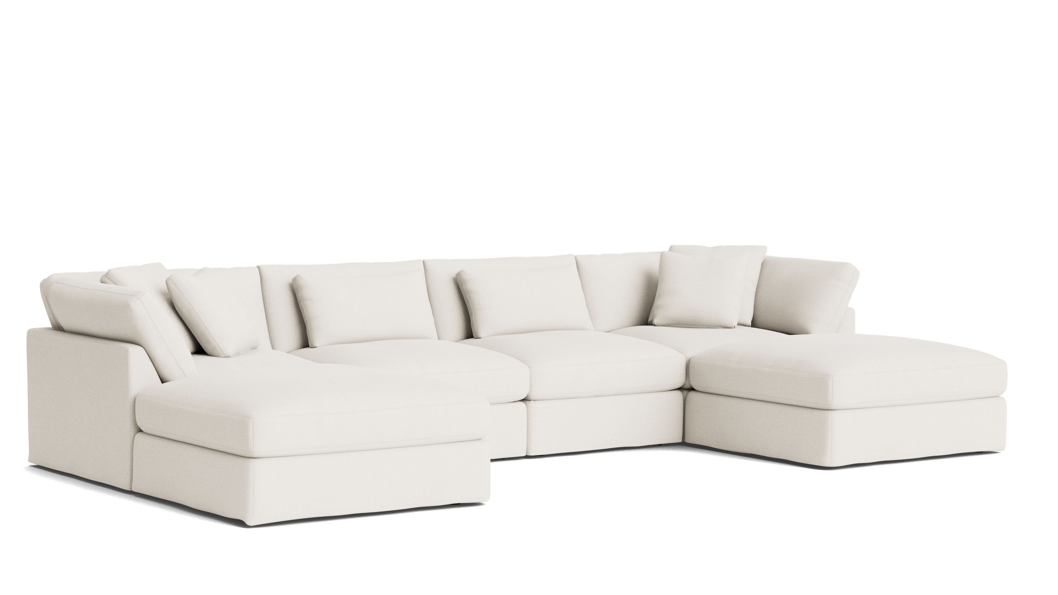 Get Together™ 6-Piece Modular U-Shaped Sectional, Large, Cream Linen