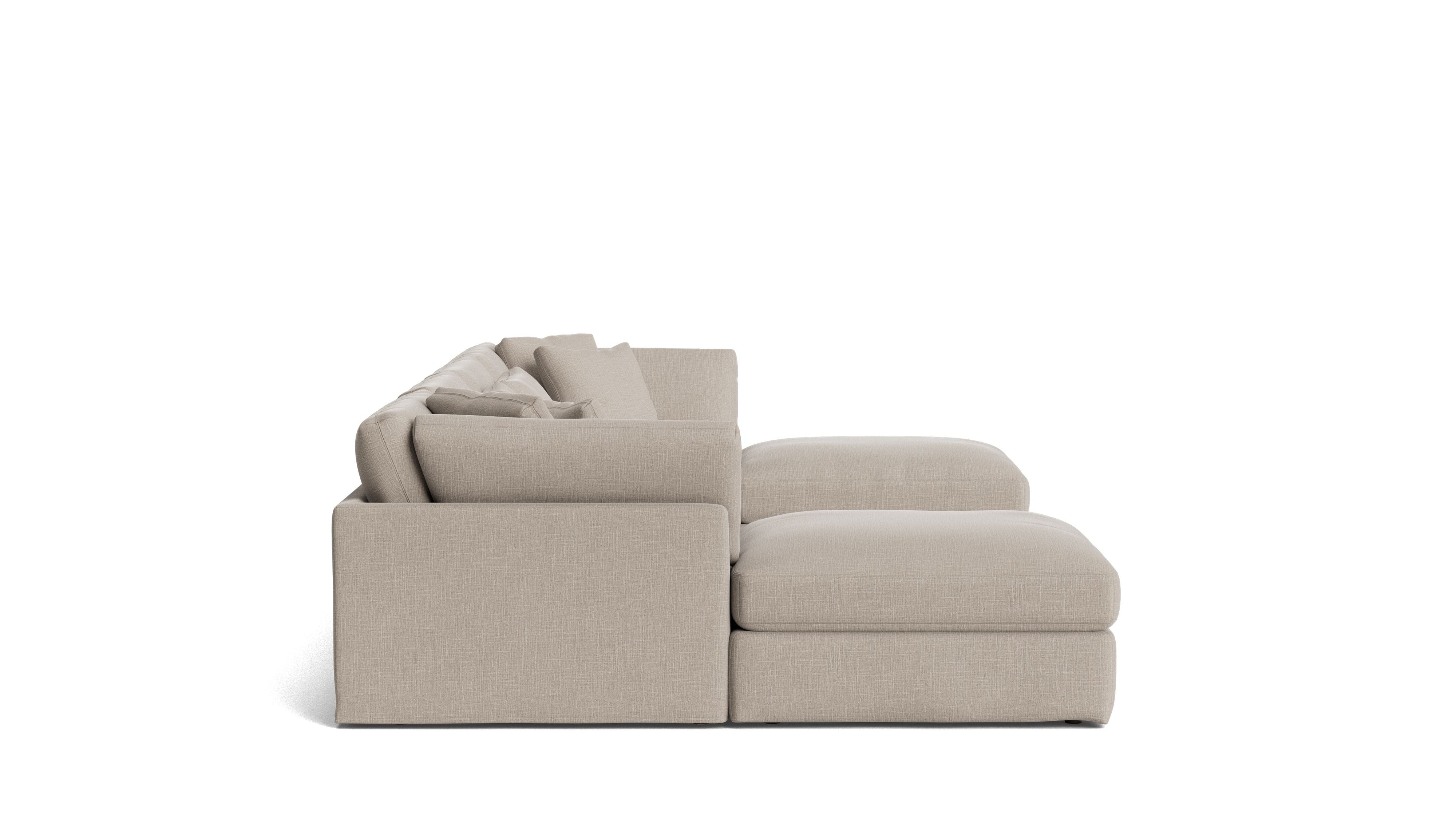 Get Together™ 6-Piece Modular U-Shaped Sectional, Large, Light Pebble