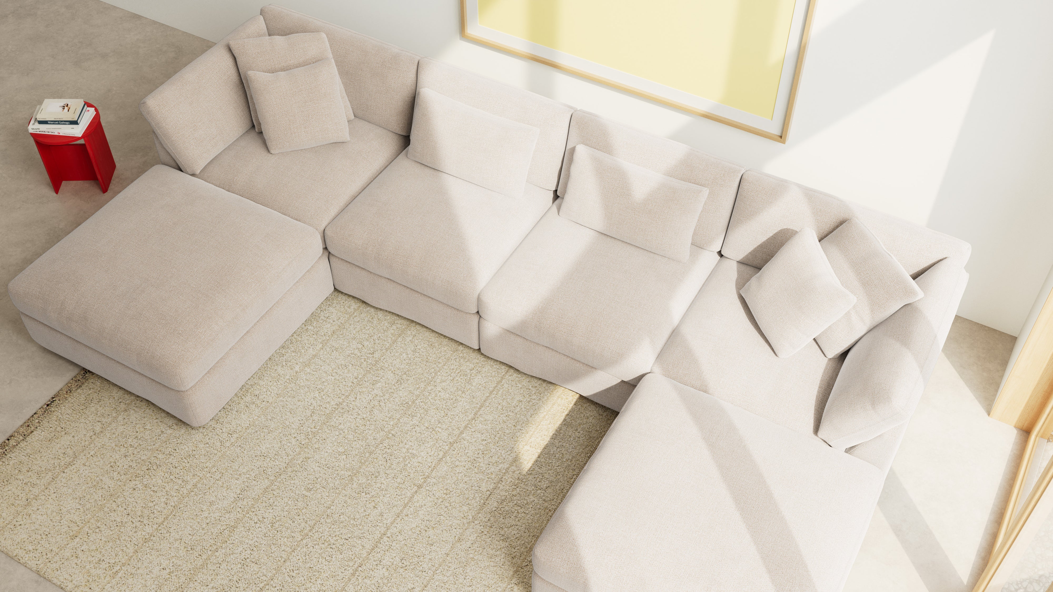 Get Together™ 6-Piece Modular U-Shaped Sectional, Large, Champagne