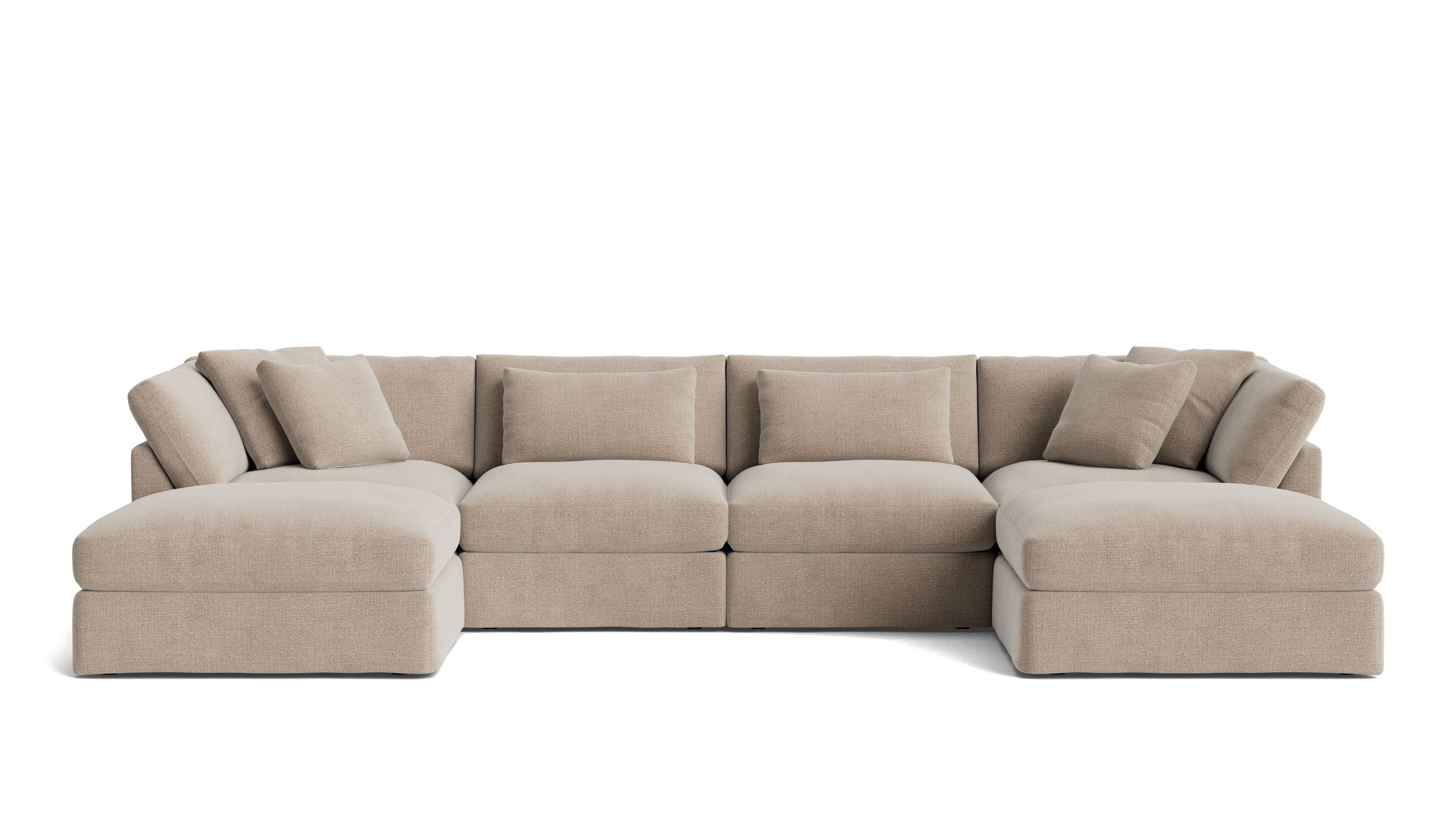 Get Together™ 6-Piece Modular U-Shaped Sectional, Large, Champagne