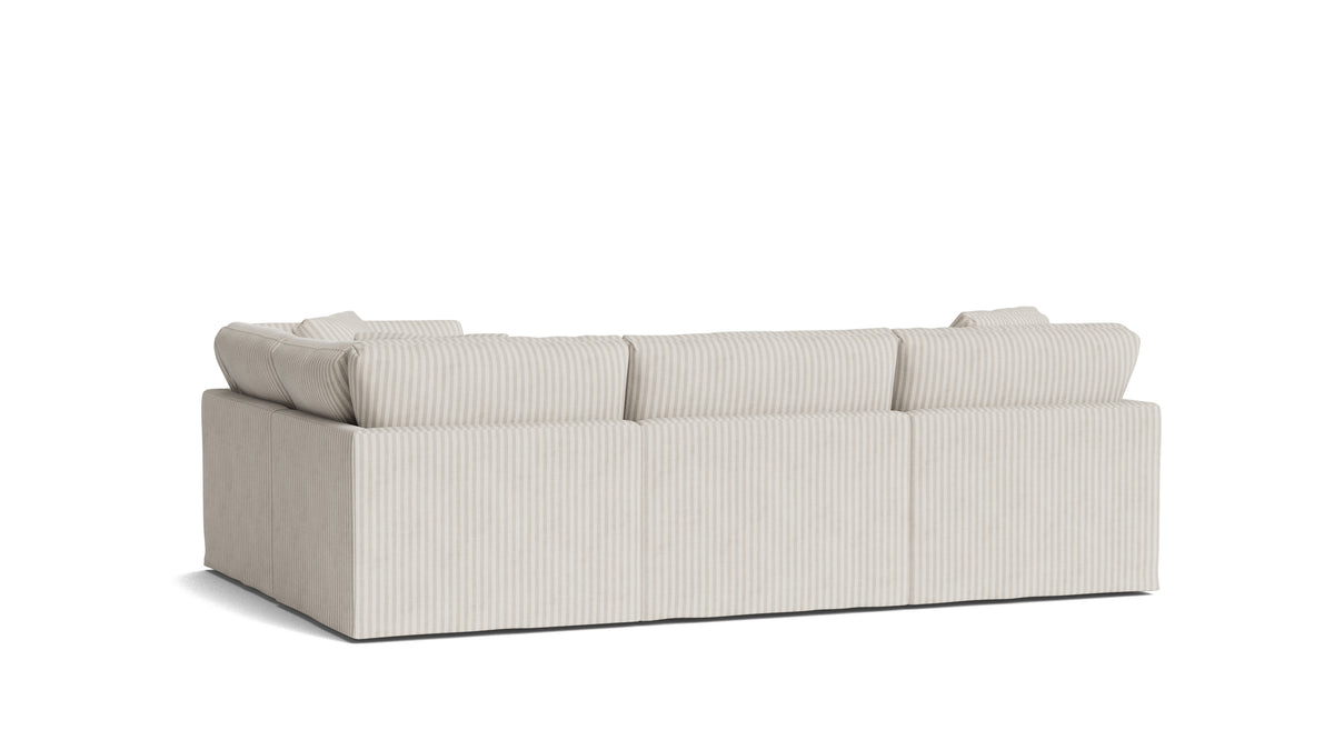 Get Together™ 4-Piece Modular Sectional Closed, Standard, Newport Stripe
