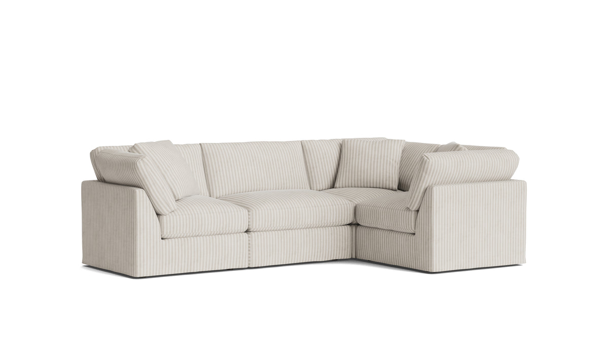 Get Together™ 4-Piece Modular Sectional Closed, Standard, Newport Stripe