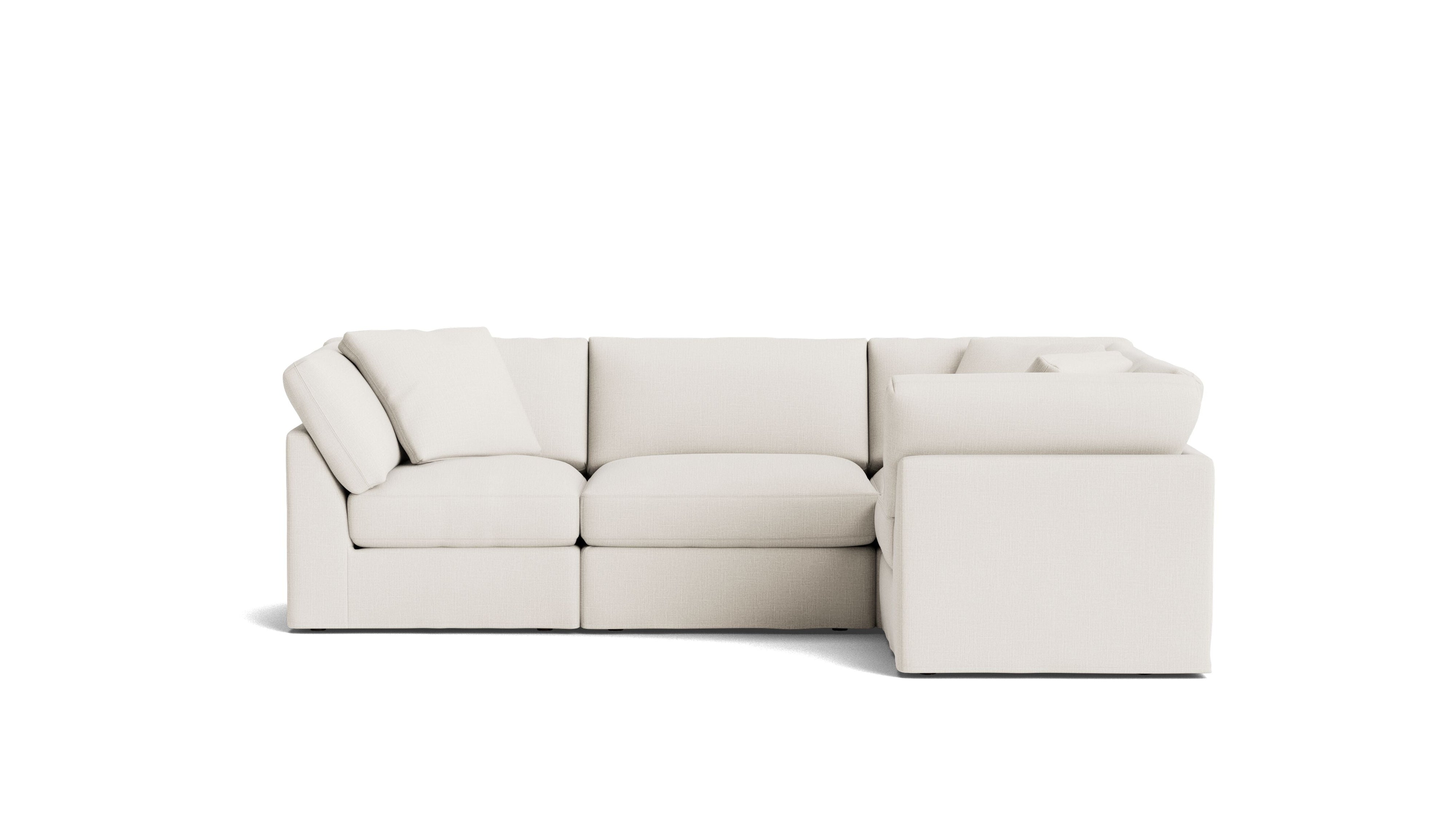 Get Together™ 4-Piece Modular Sectional Closed, Standard, Cream Linen