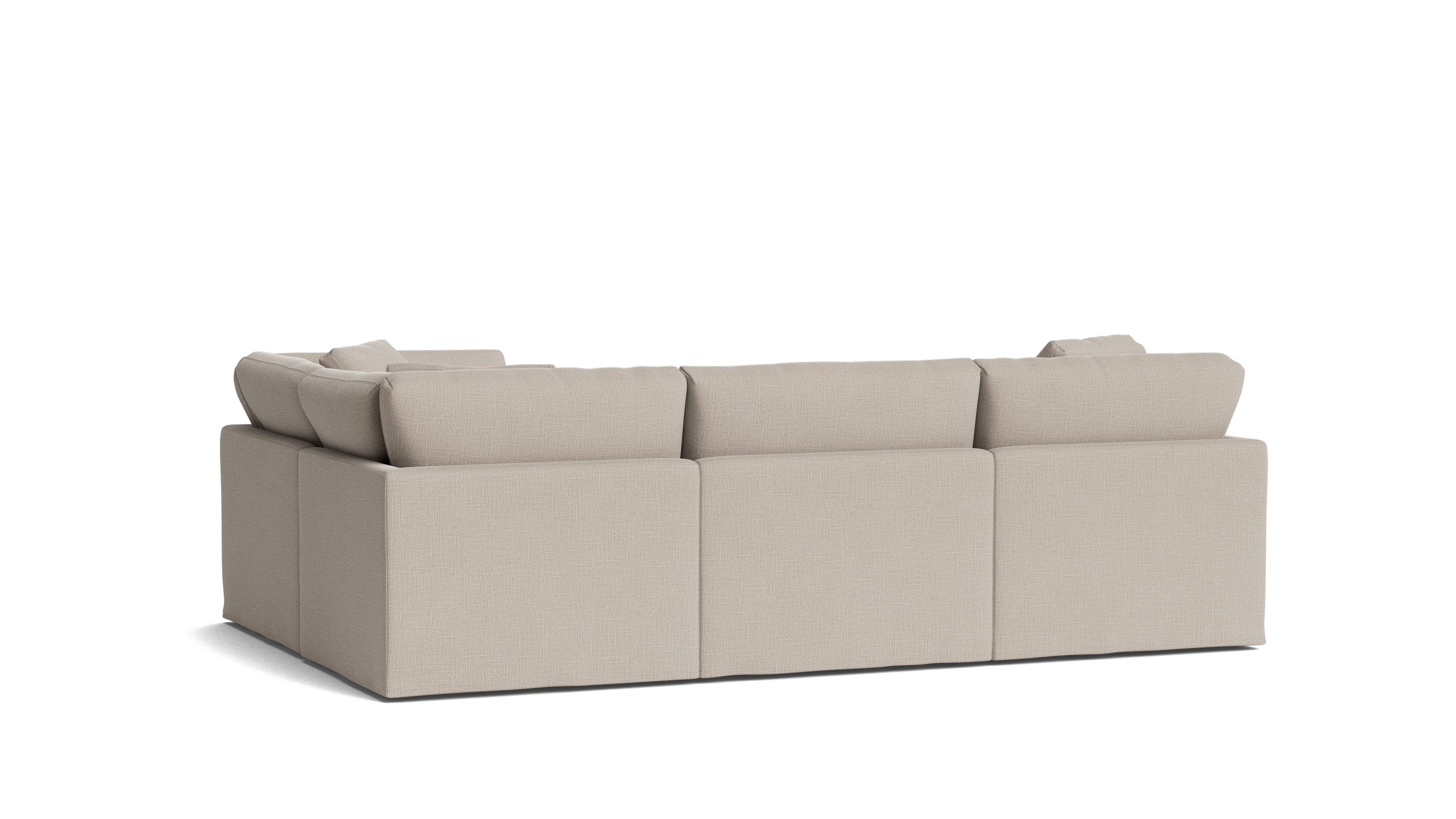 Get Together™ 4 - Piece Modular Sectional Closed, Standard, Light Pebble - Sundays CompanySEC-YJ-043-029