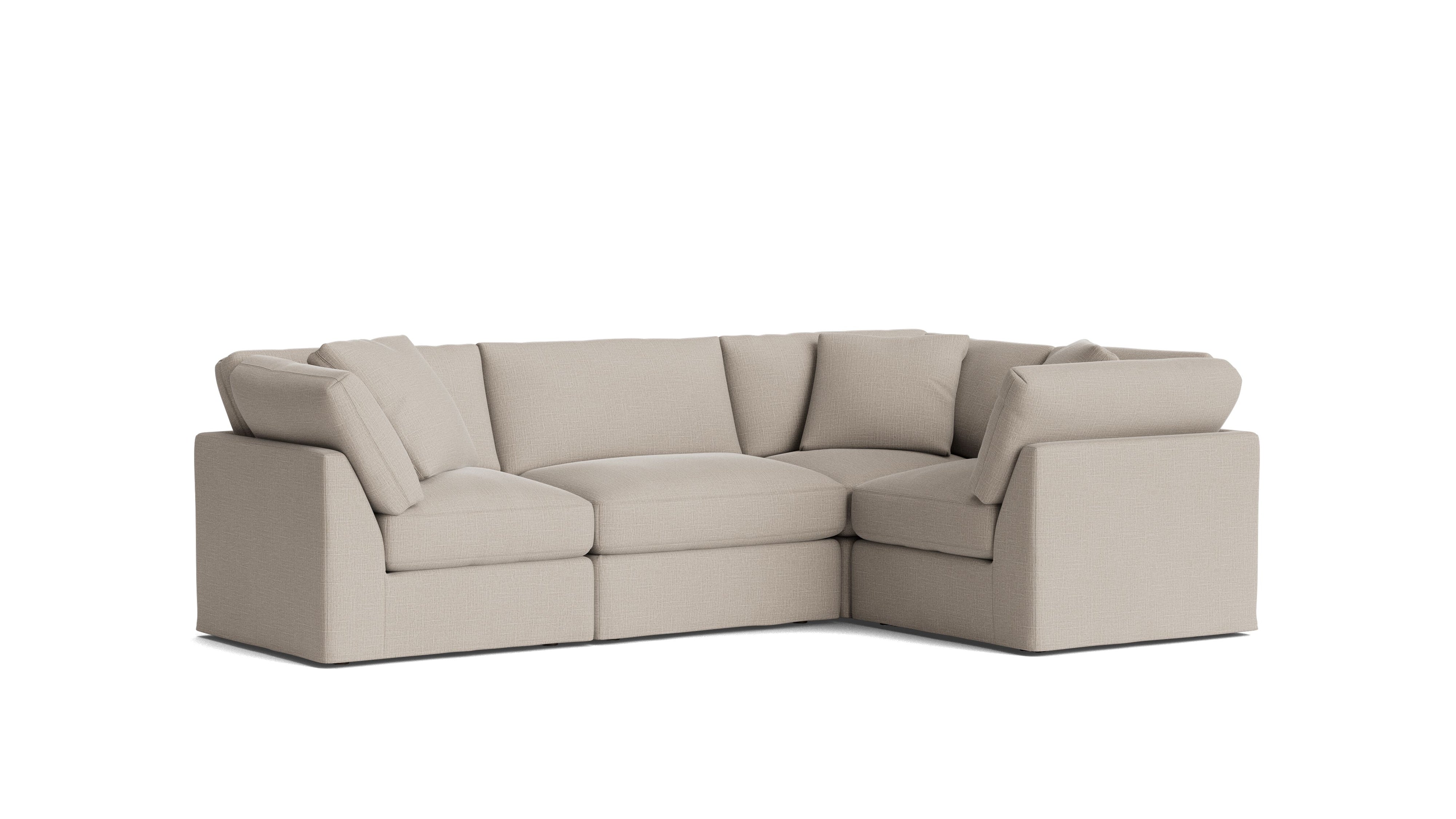 Get Together™ 4 - Piece Modular Sectional Closed, Standard, Light Pebble - Sundays CompanySEC-YJ-043-029